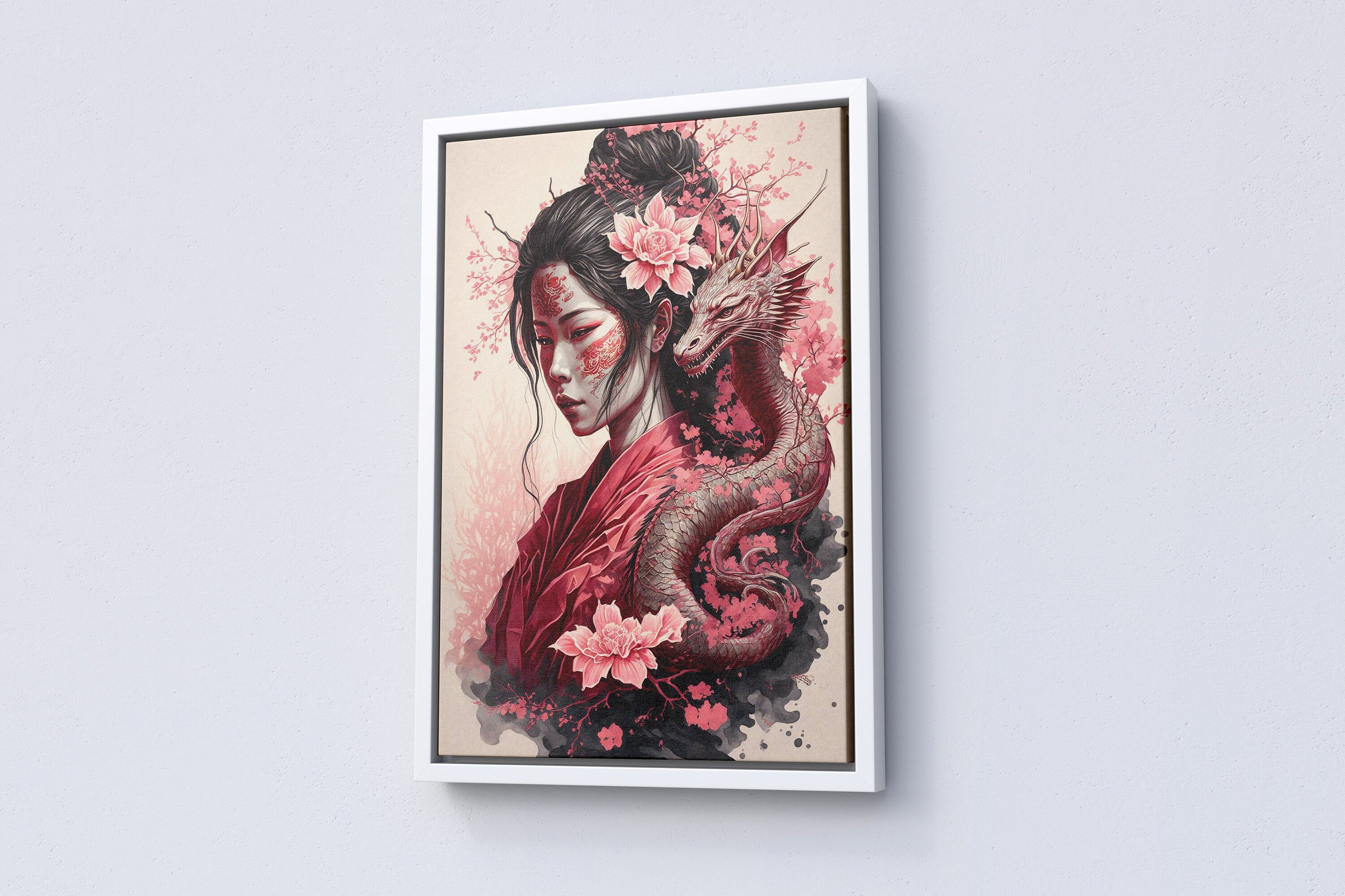 Samurai Anime Girl Canvas Art