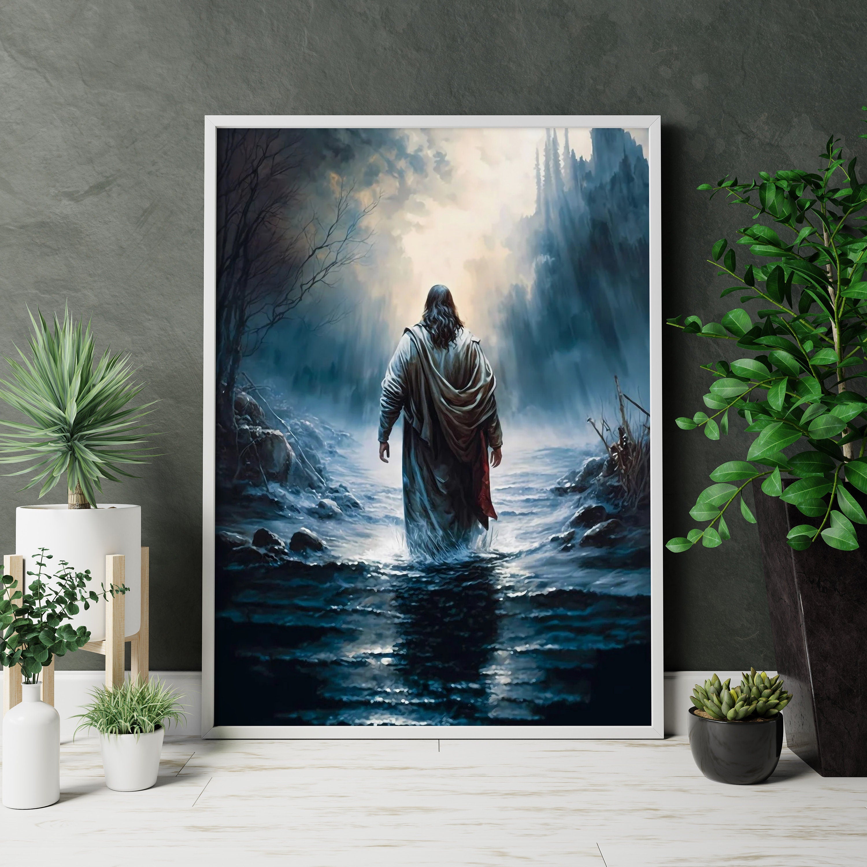 Jesus Walking On Water Canvas Poster