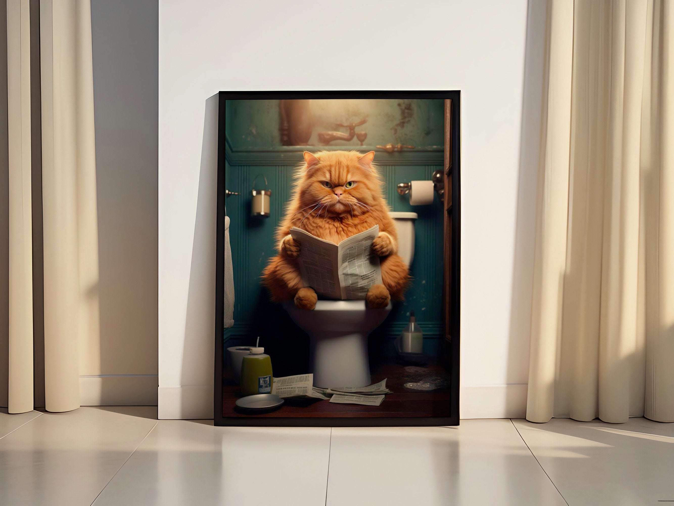 Funny Cat Canvas Wall Art