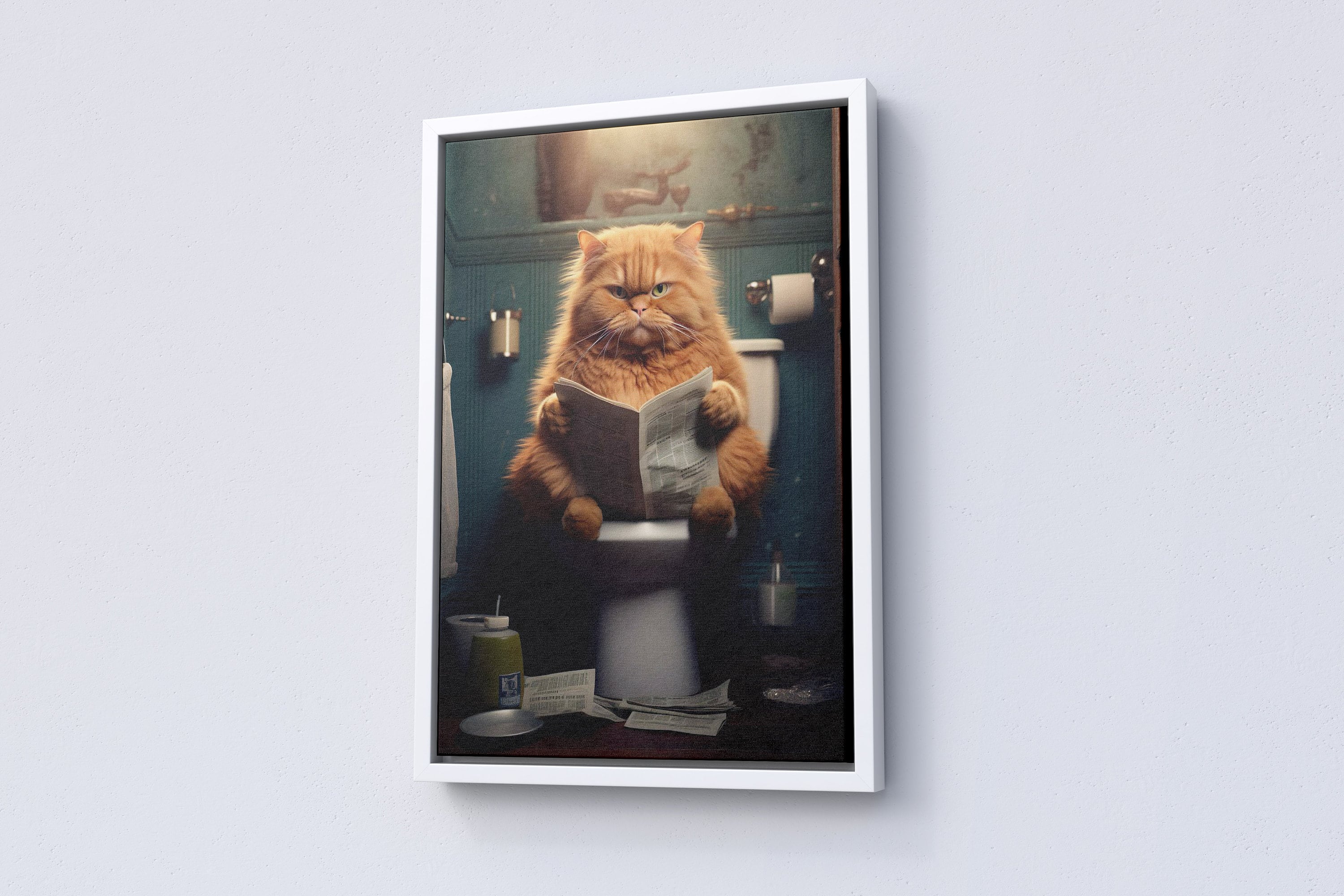 Funny Cat Canvas Wall Art