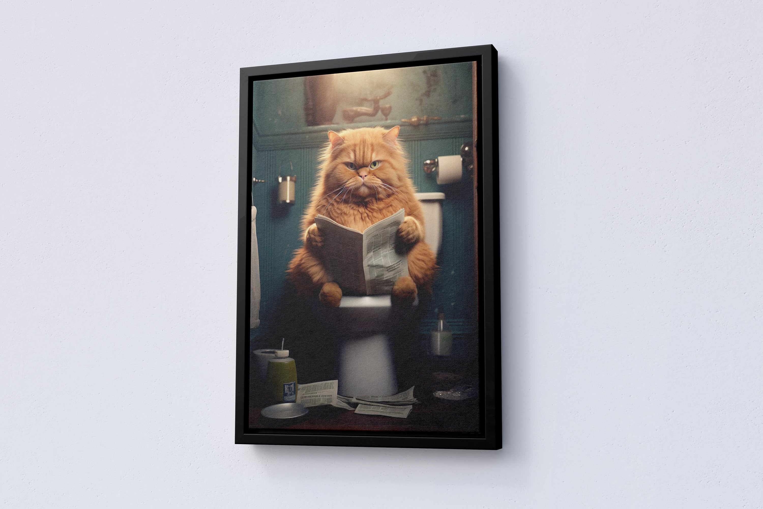 Funny Cat Canvas Wall Art