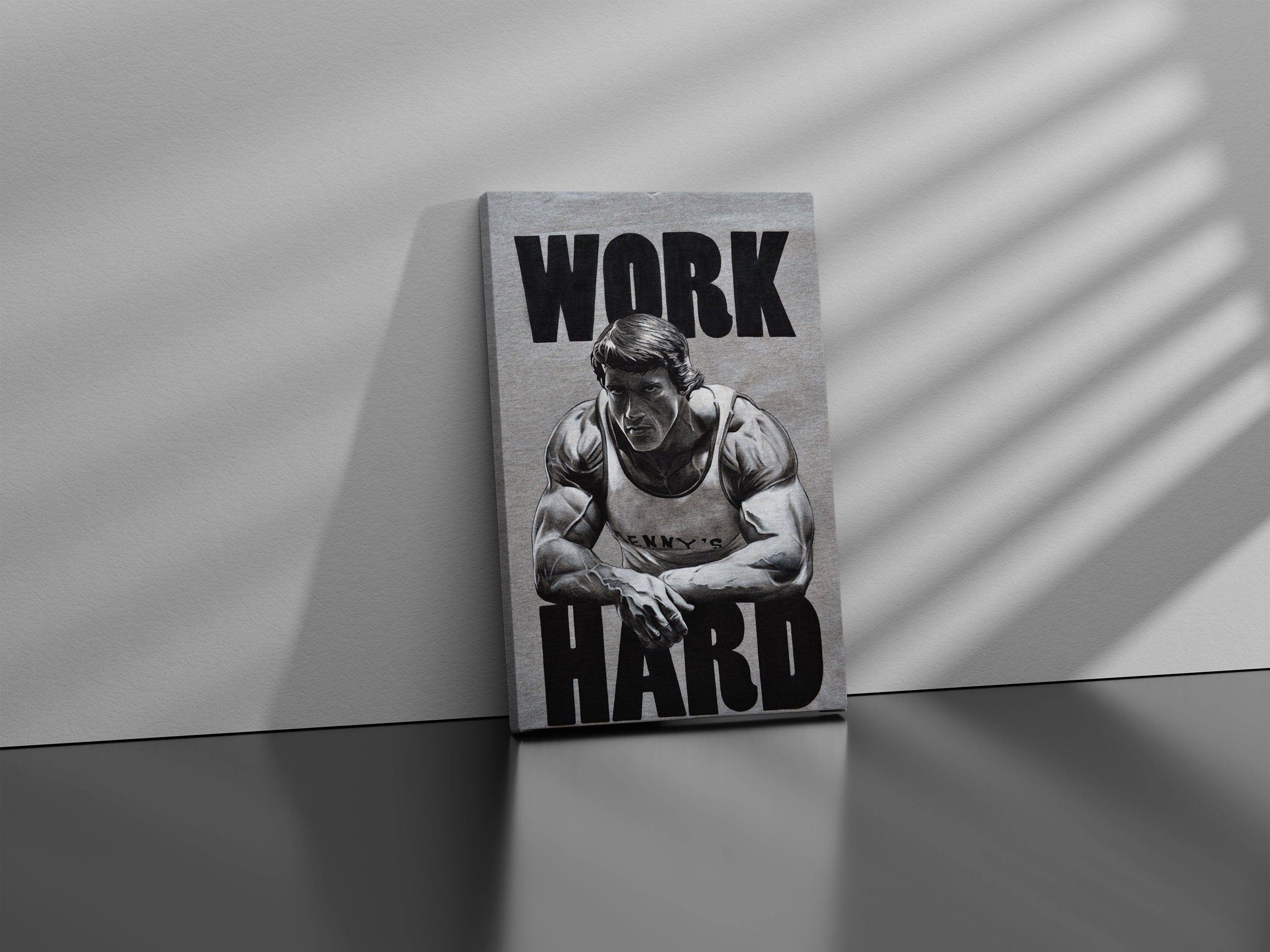 Arnold Schwarzenegger Hard Work Canvas Art