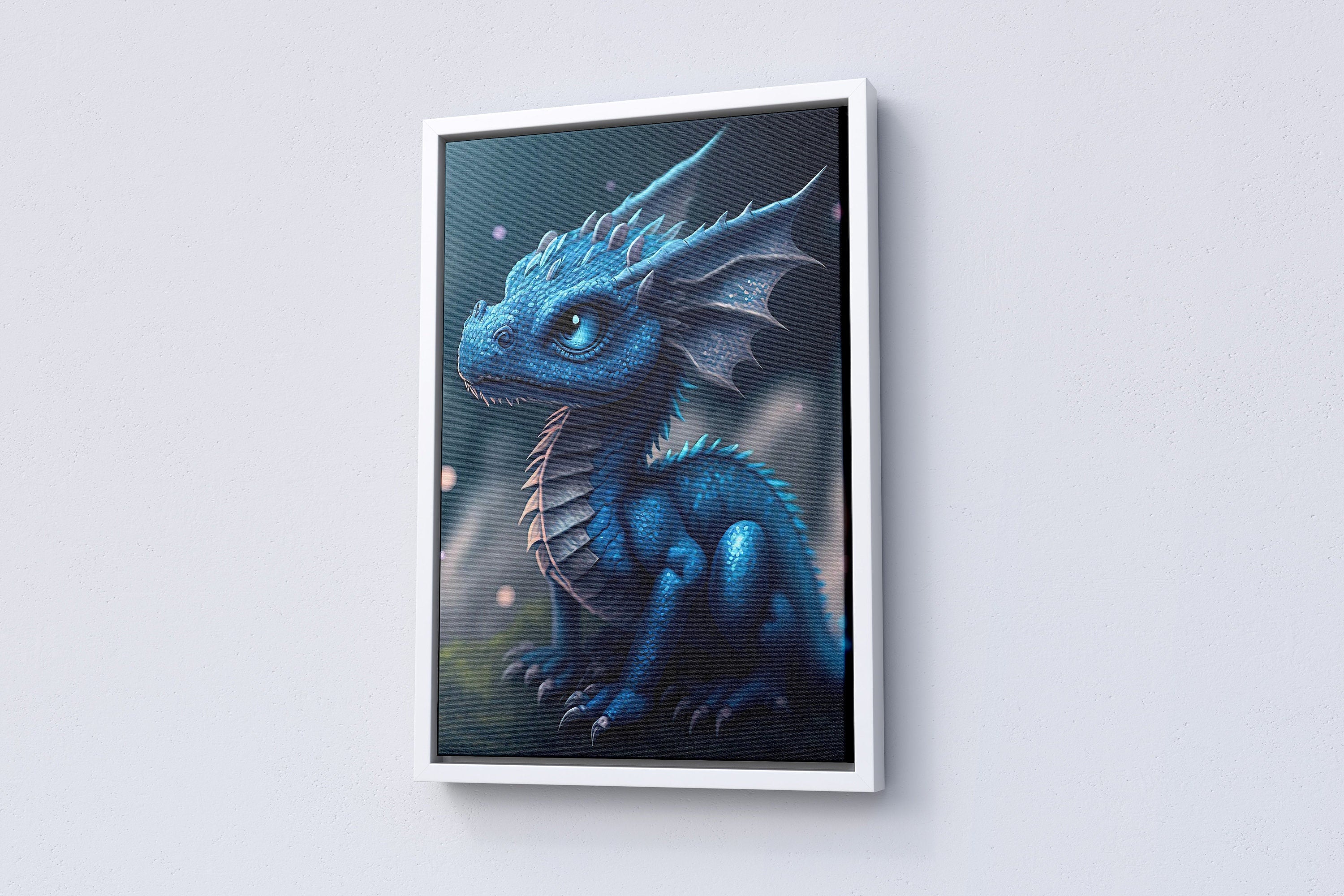 Blue Dragon Canvas Wall Art