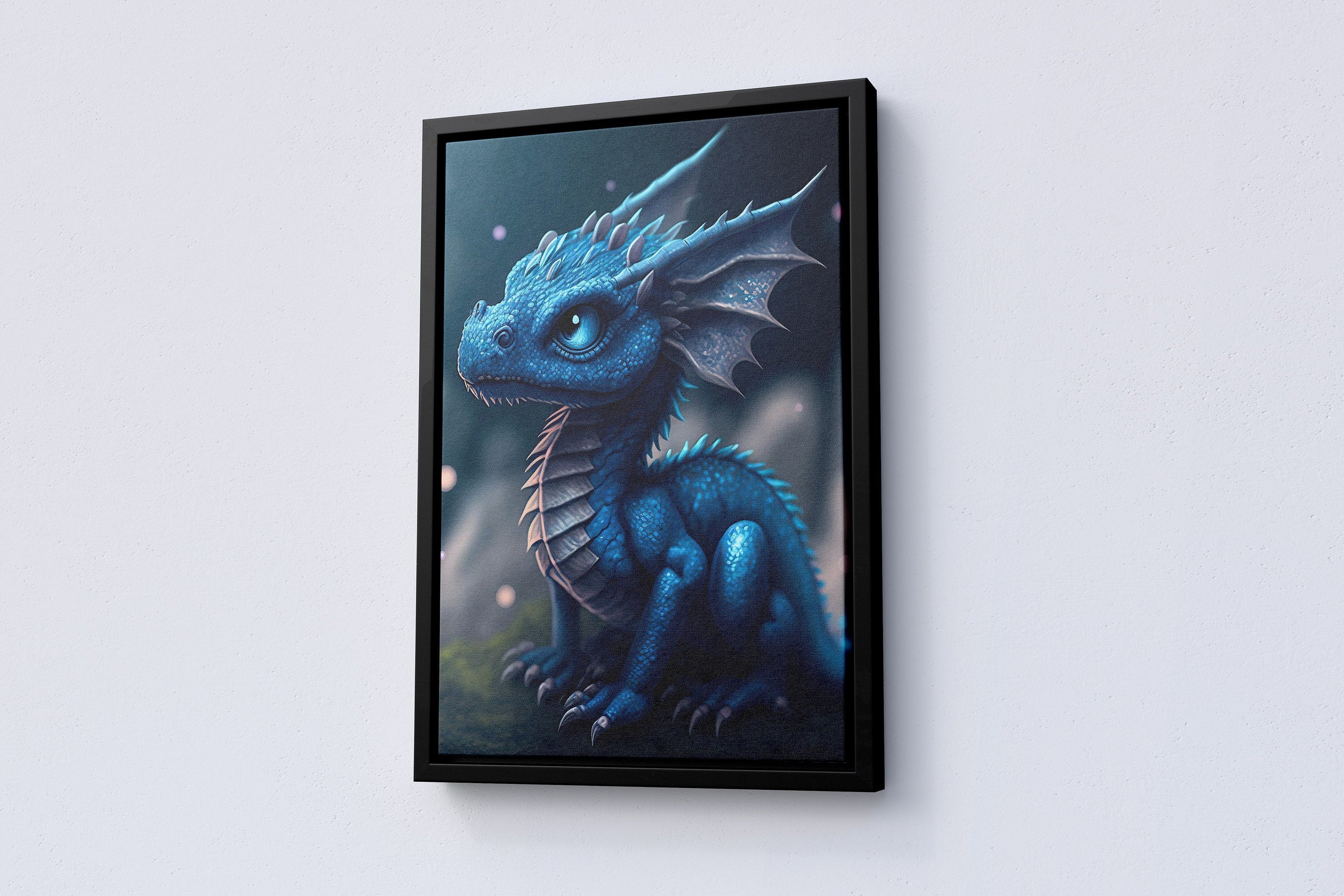 Blue Dragon Canvas Wall Art