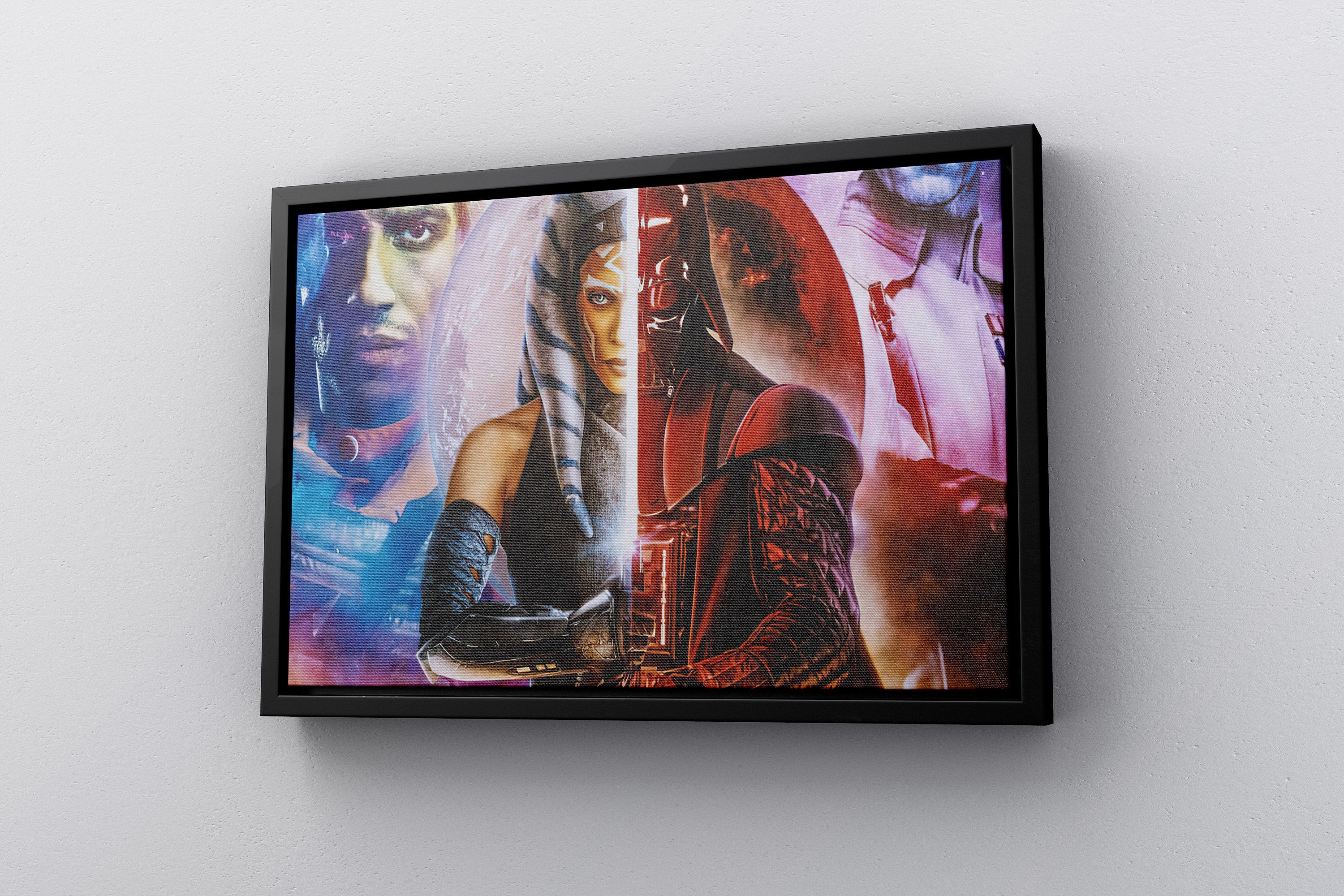 Ahsoka Tano & Darth Vader Canvas Poster