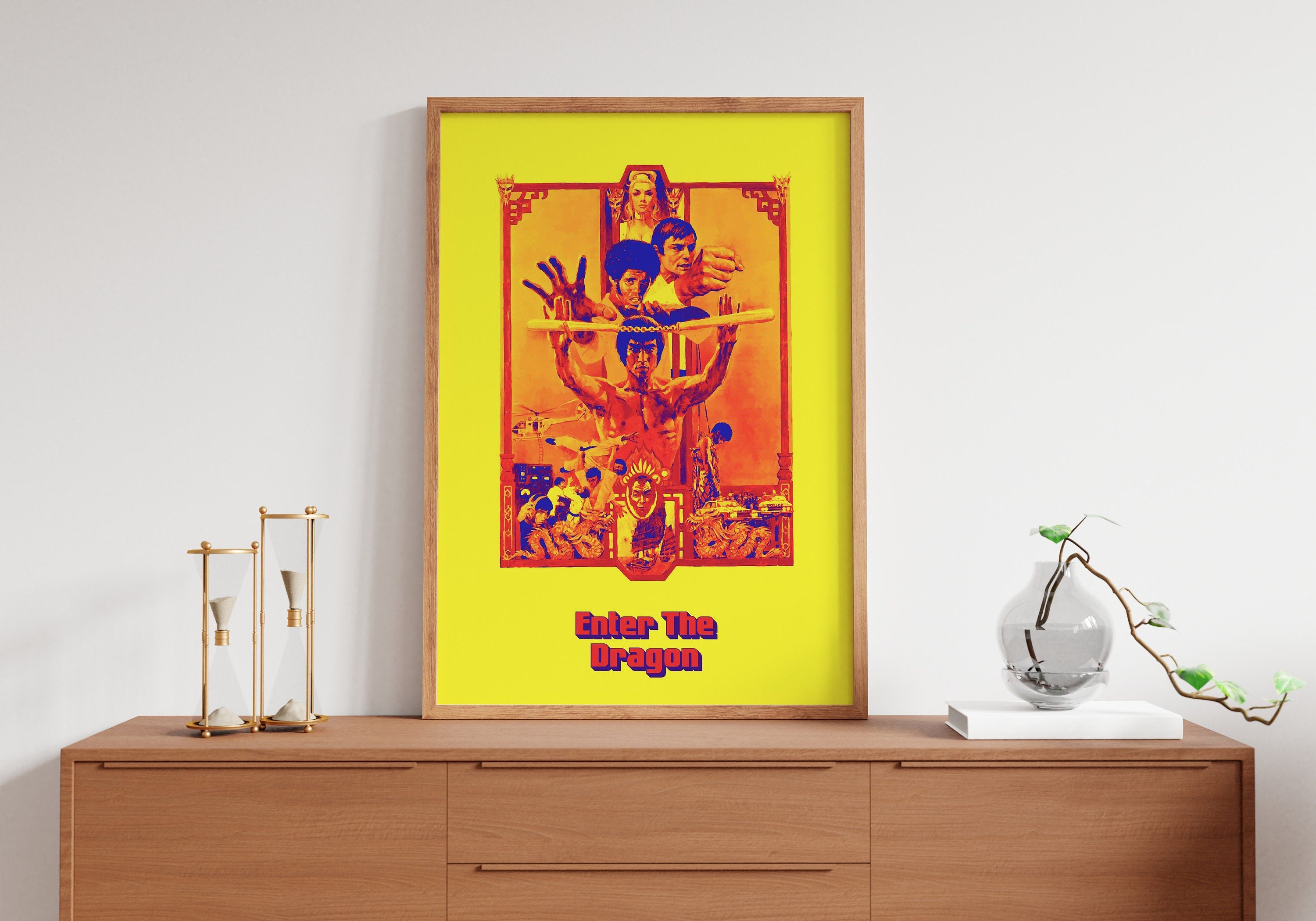 Enter the Dragon Retro Movie Canvas Poster