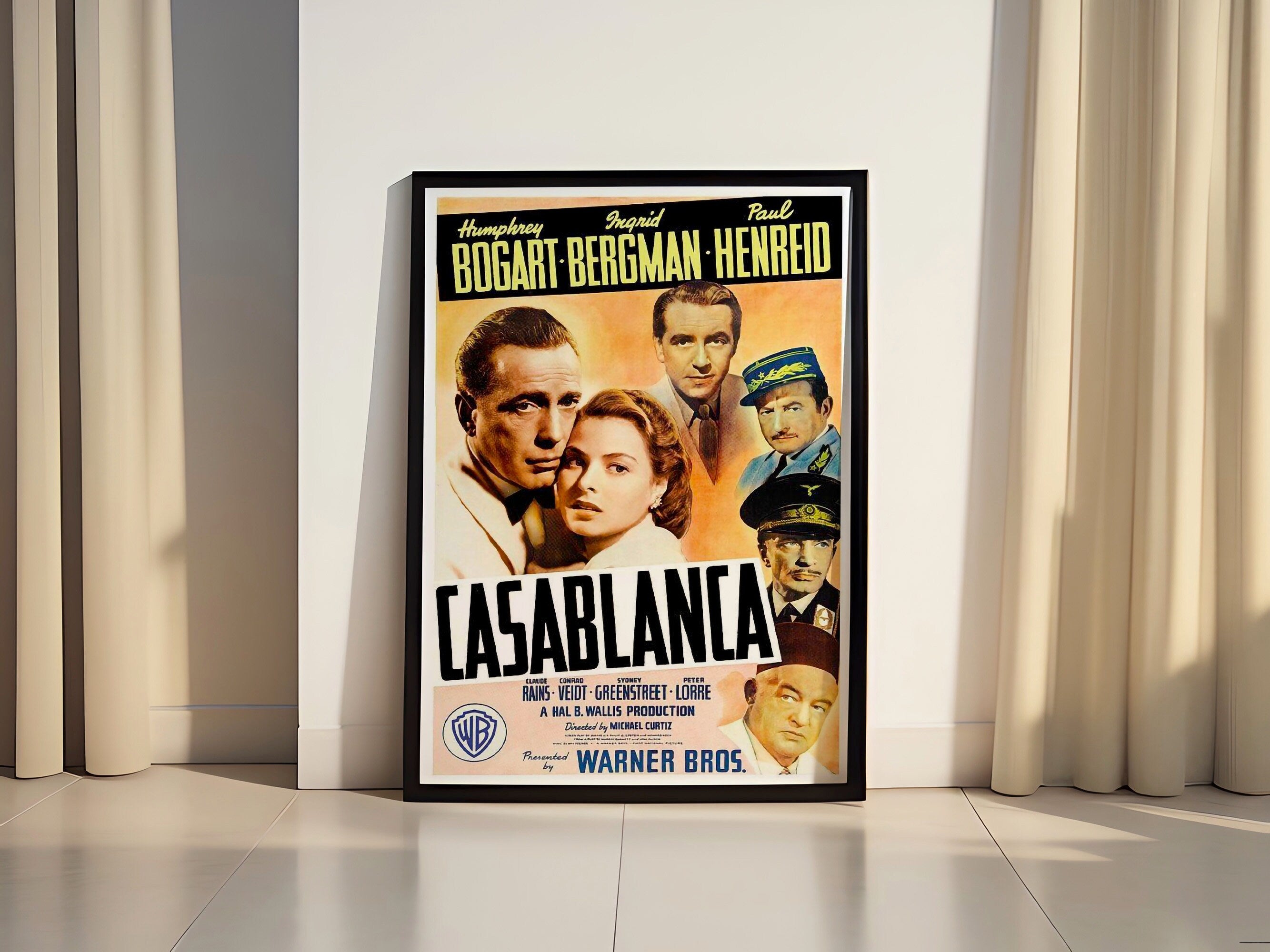 Casablanca Movie Canvas Poster