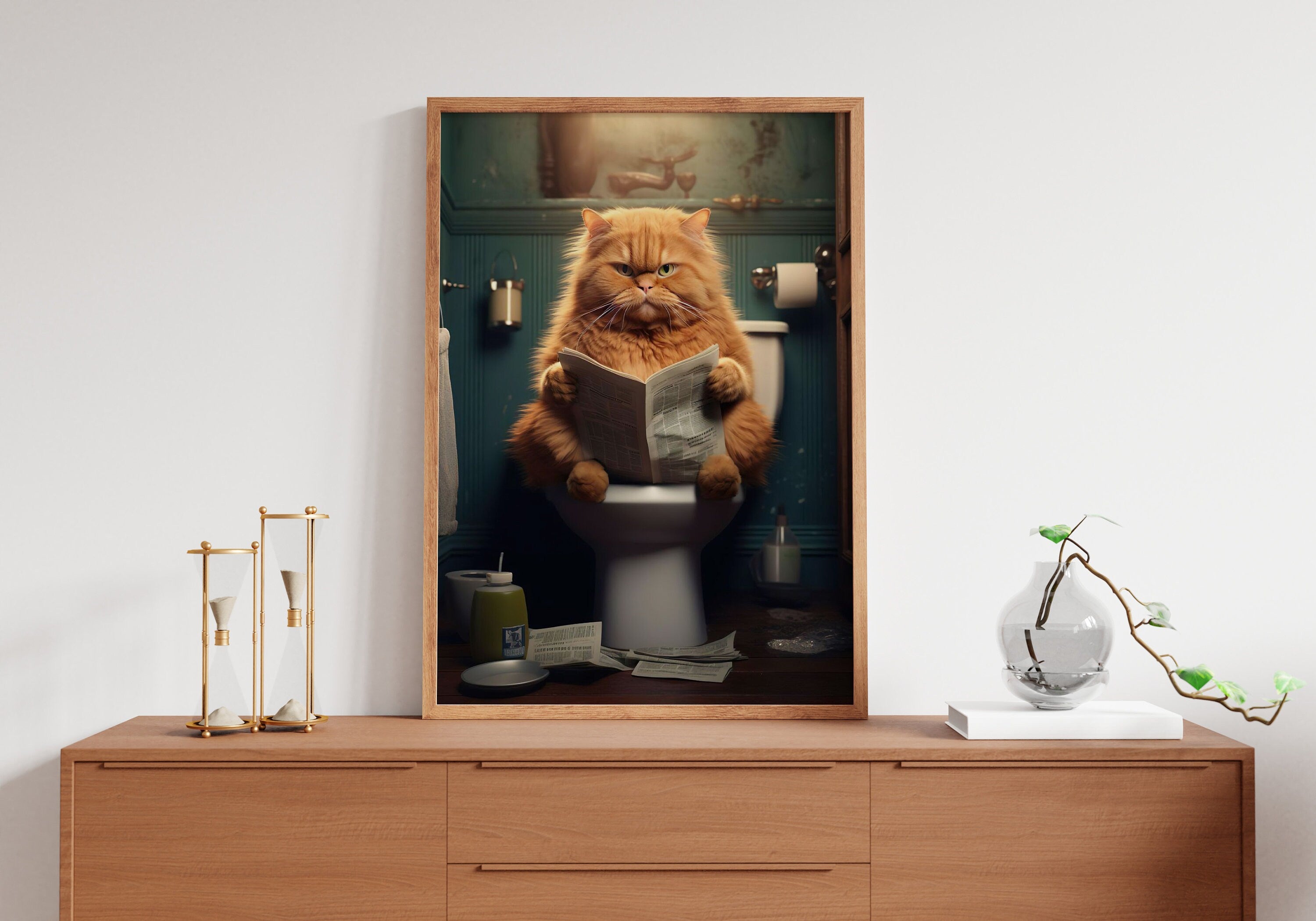 Funny Cat Canvas Wall Art