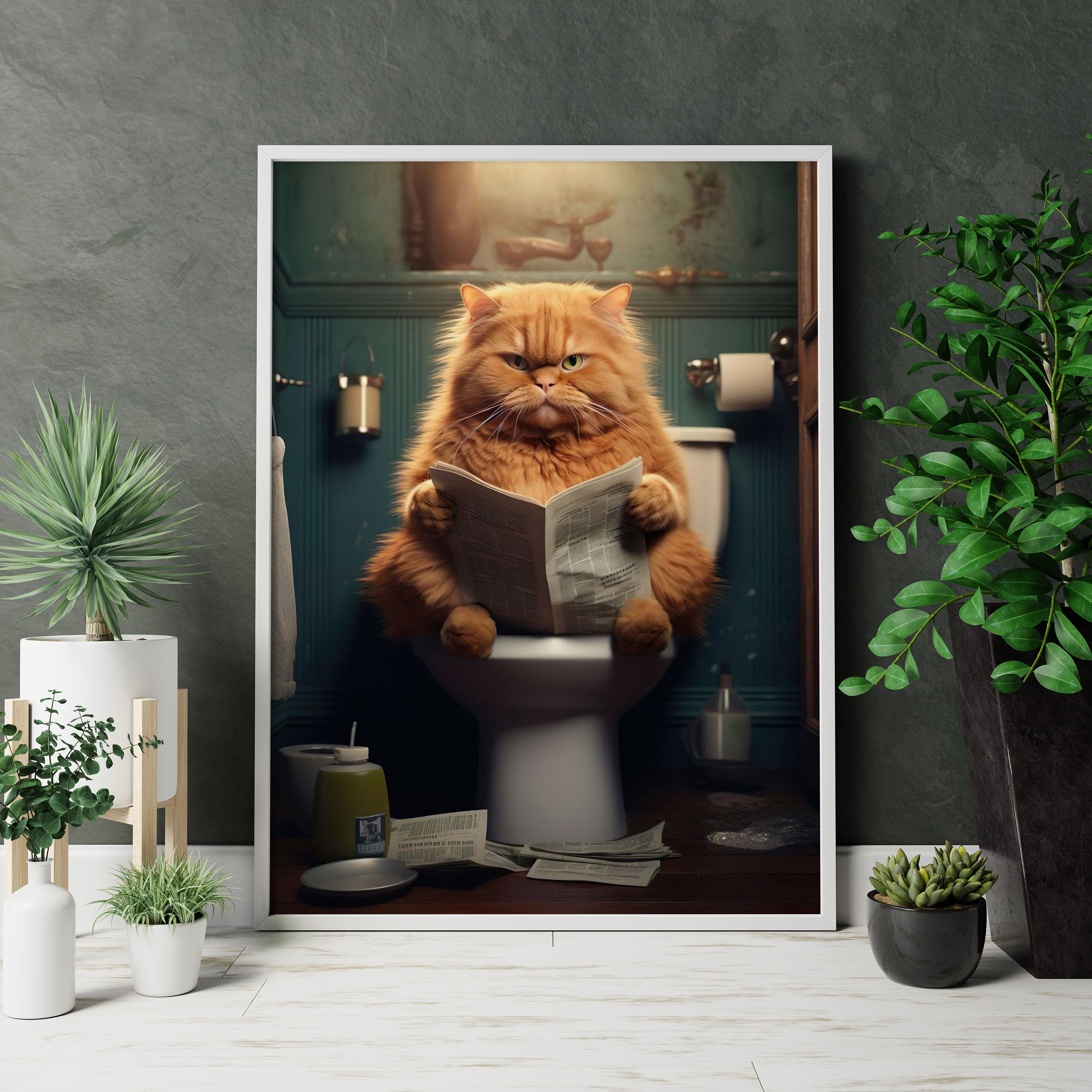 Funny Cat Canvas Wall Art