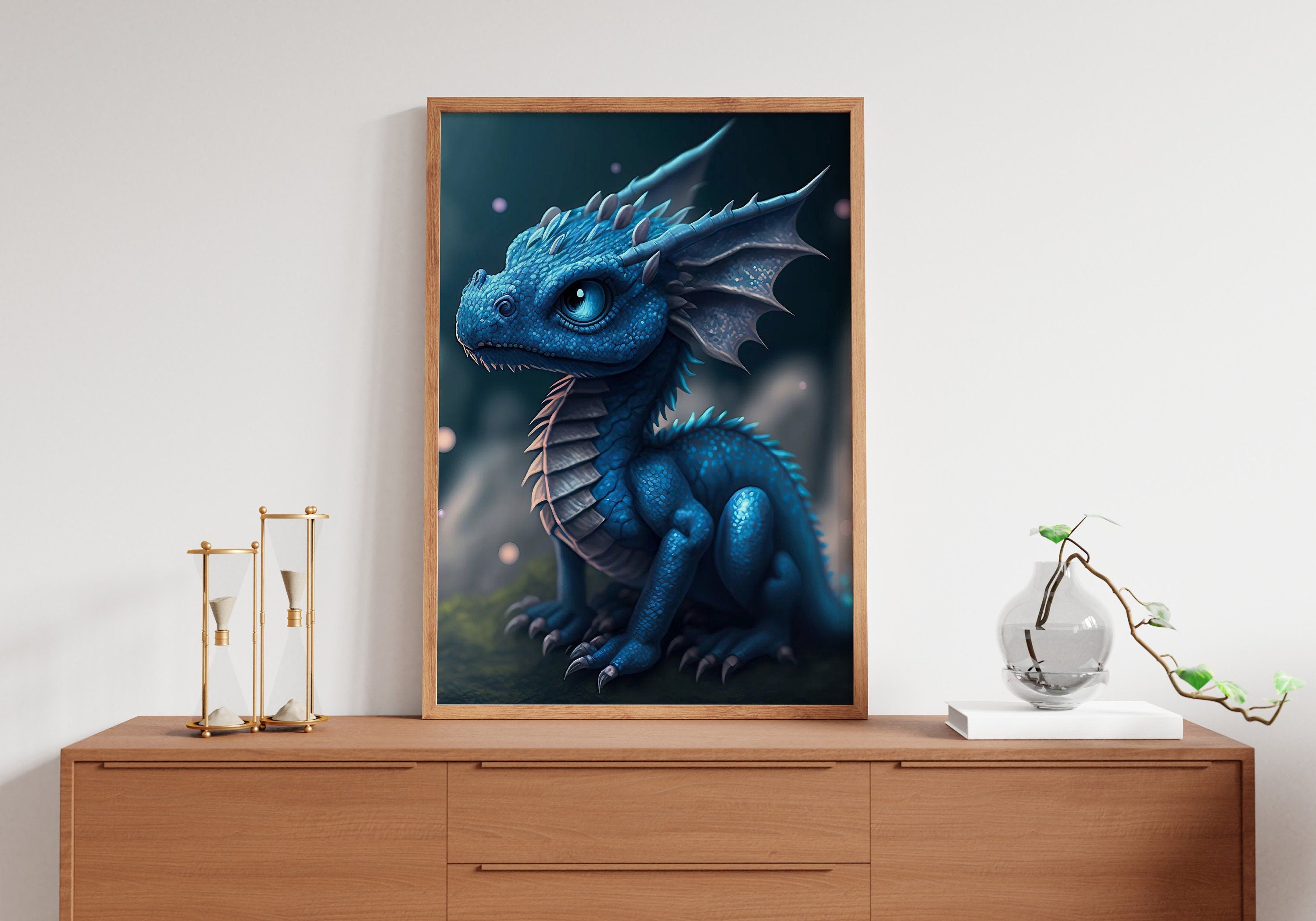 Blue Dragon Canvas Wall Art