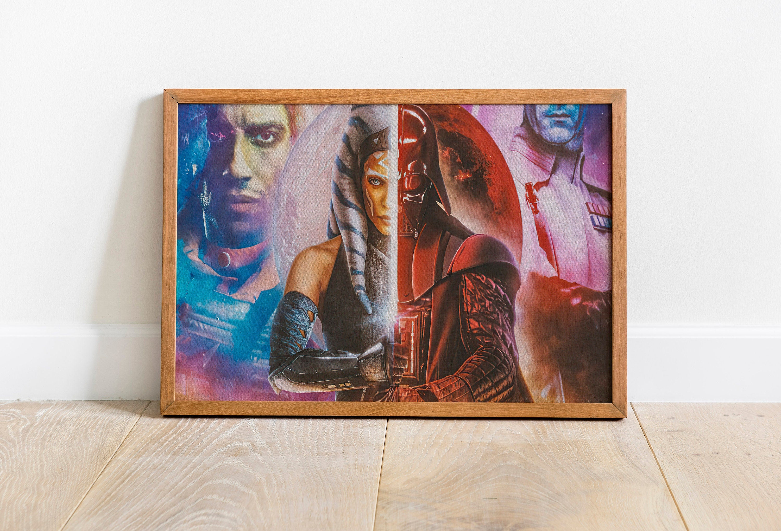 Ahsoka Tano & Darth Vader Canvas Poster