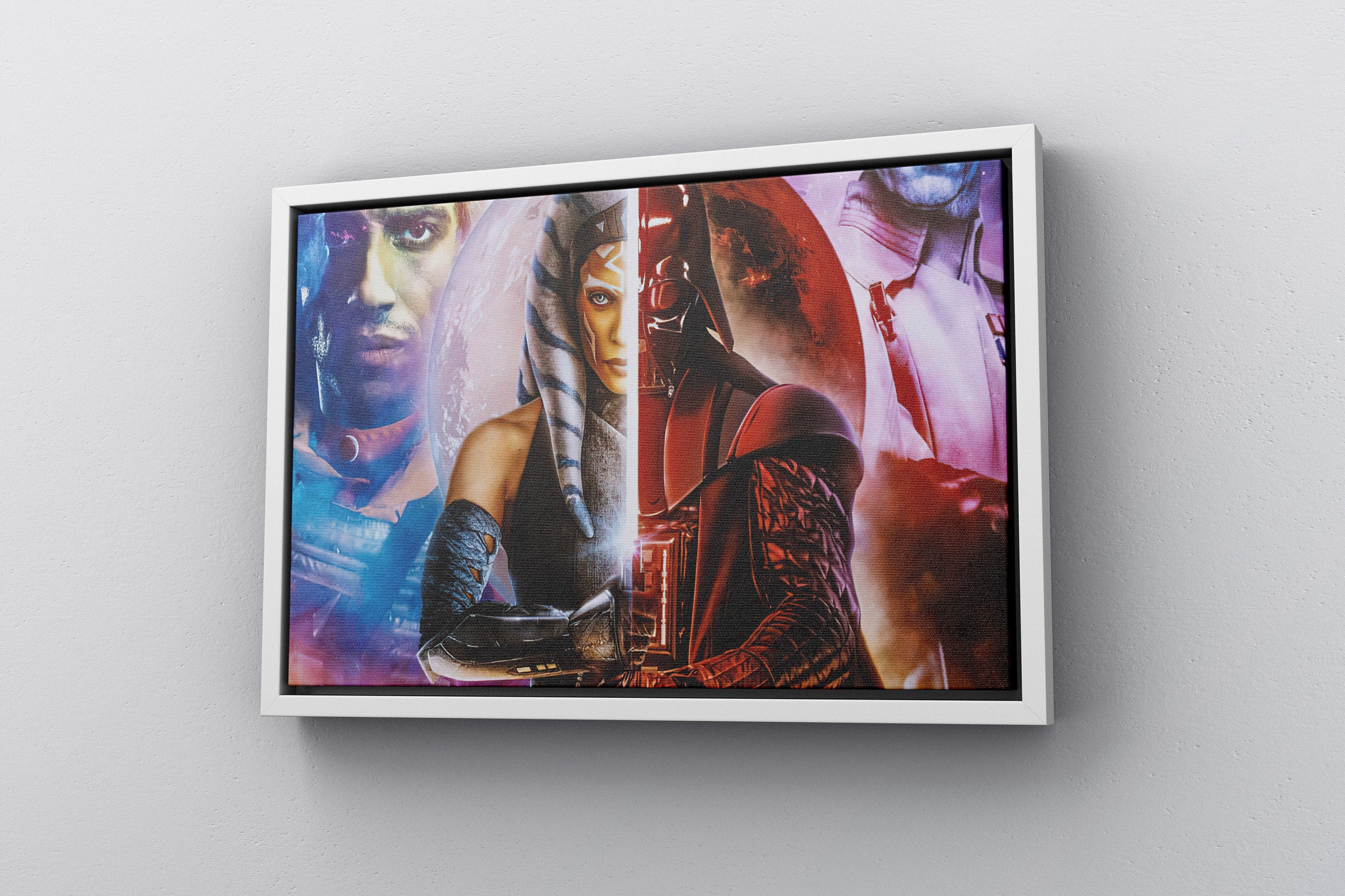 Ahsoka Tano & Darth Vader Canvas Poster