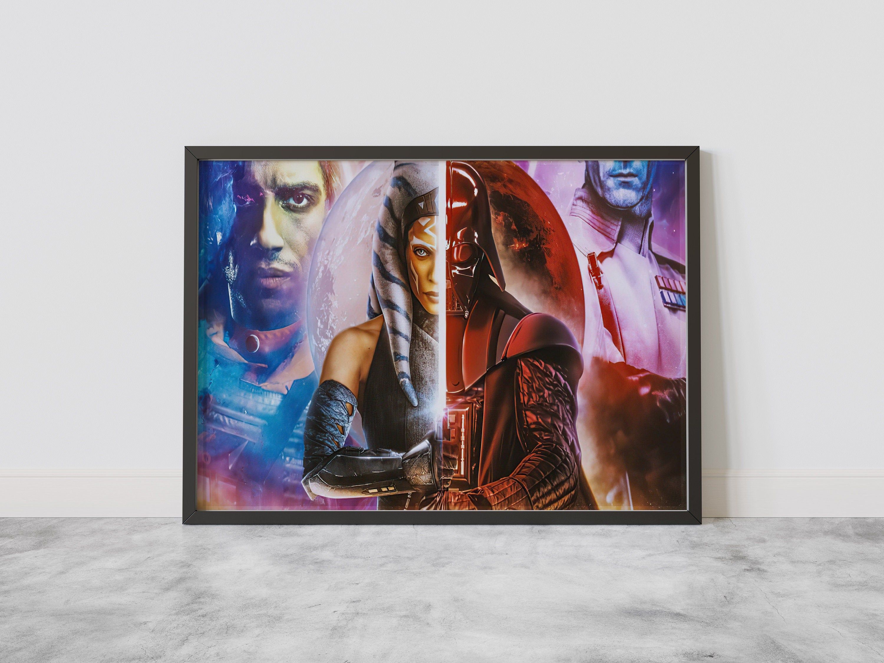 Ahsoka Tano & Darth Vader Canvas Poster