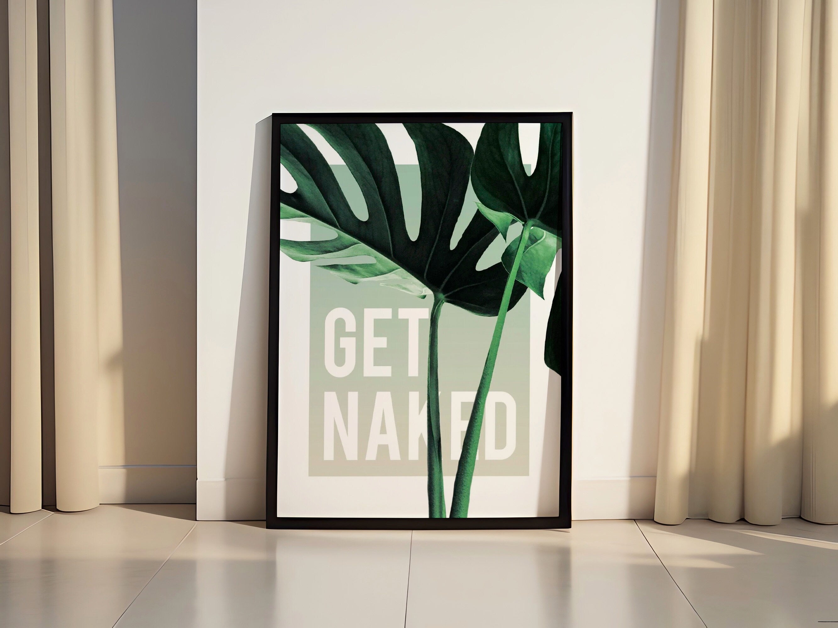 Get Naked Canvas Wall Art