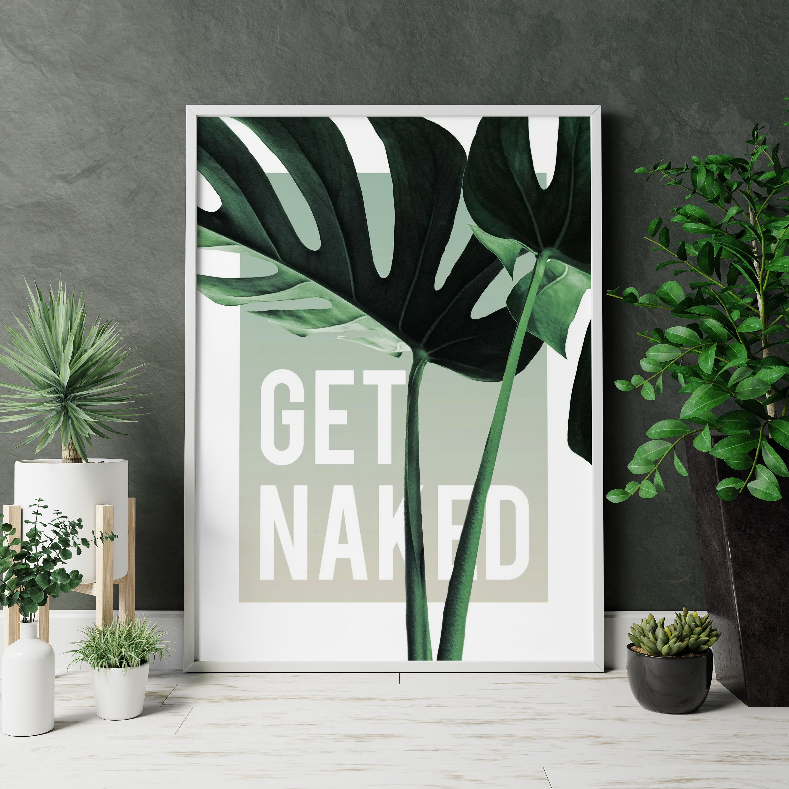 Get Naked Canvas Wall Art