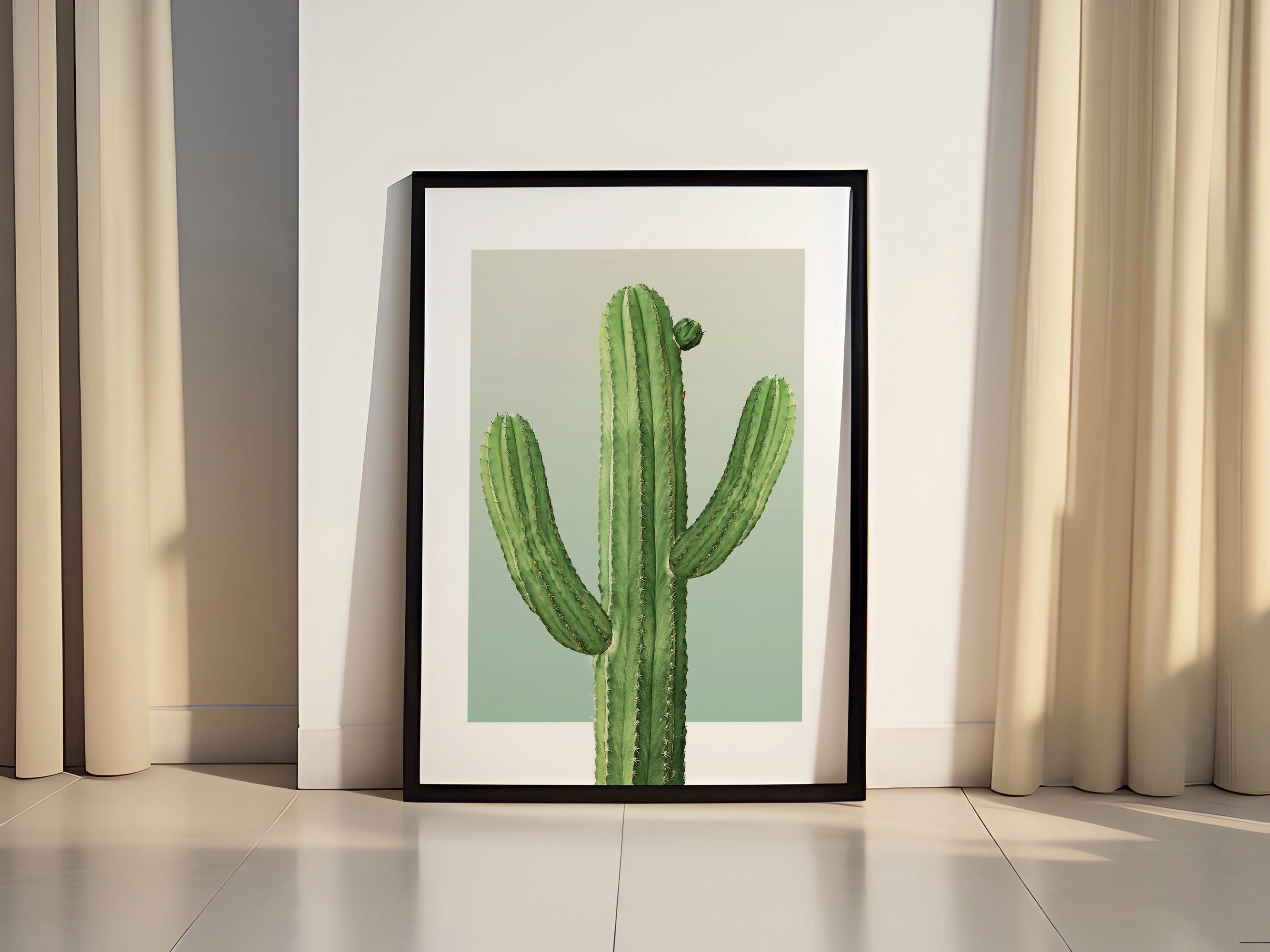 Boho Cactus Canvas Wall Art