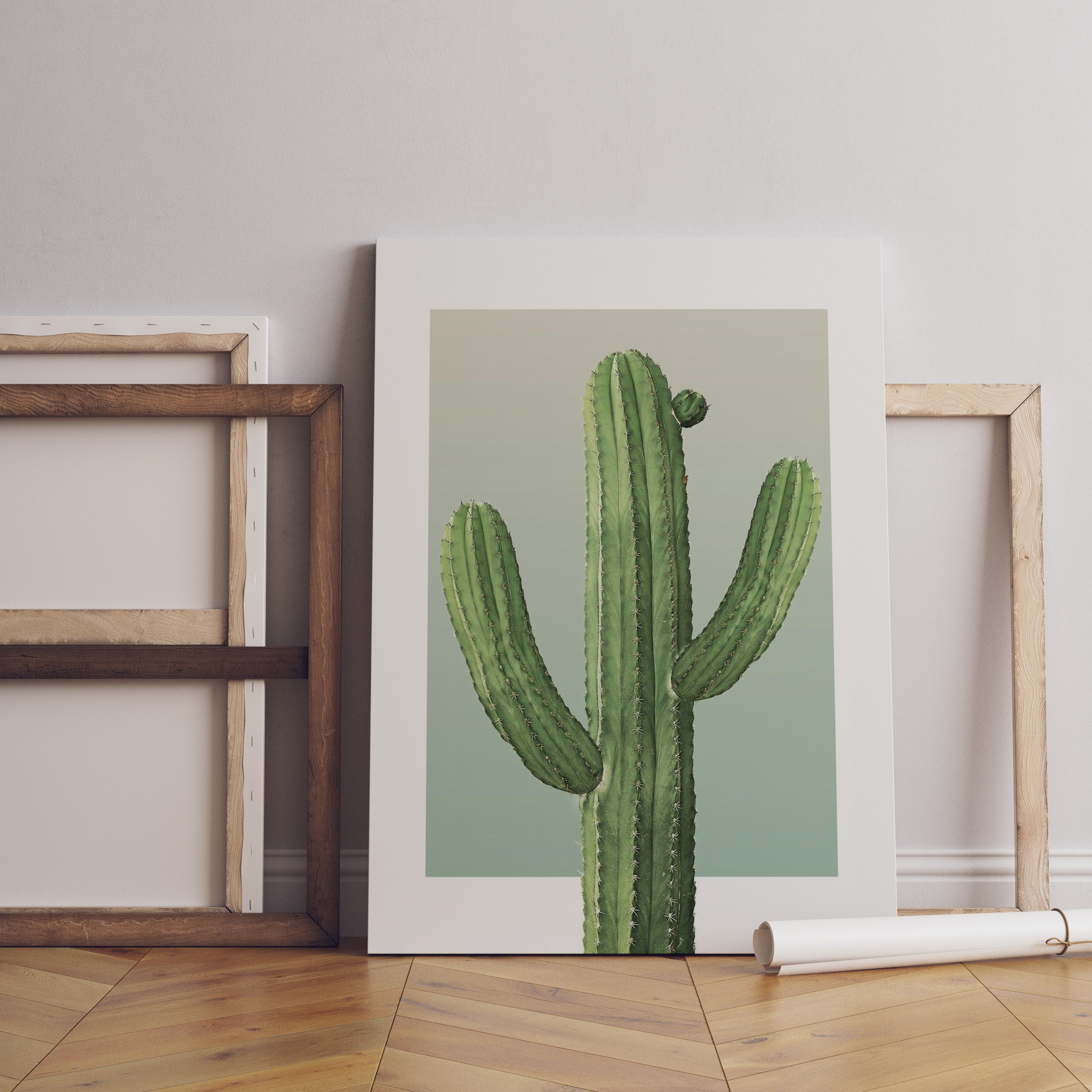 Boho Cactus Canvas Wall Art