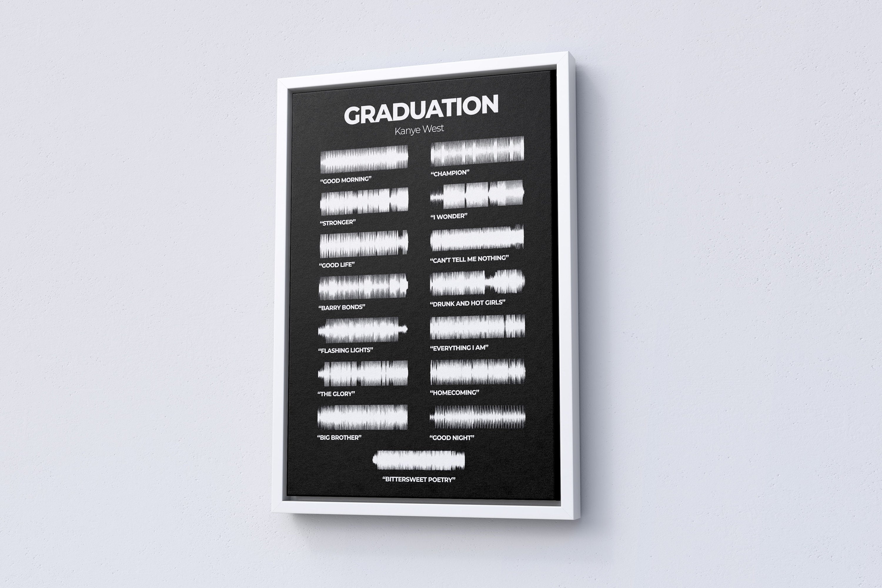 Kanye West Graduation Album Voice Canvas Print