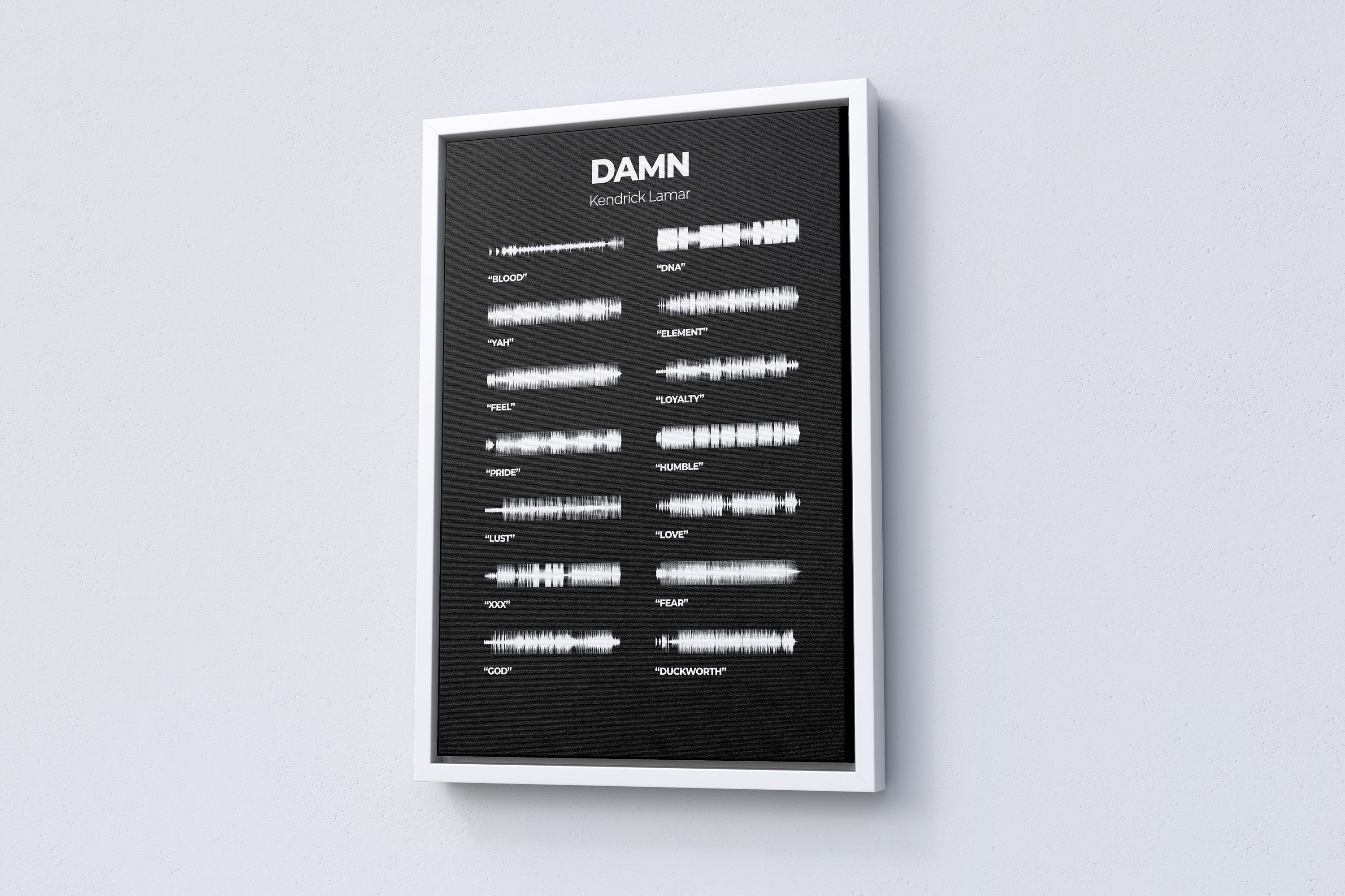 Kendrick Lamar DAMN Album Canvas Poster