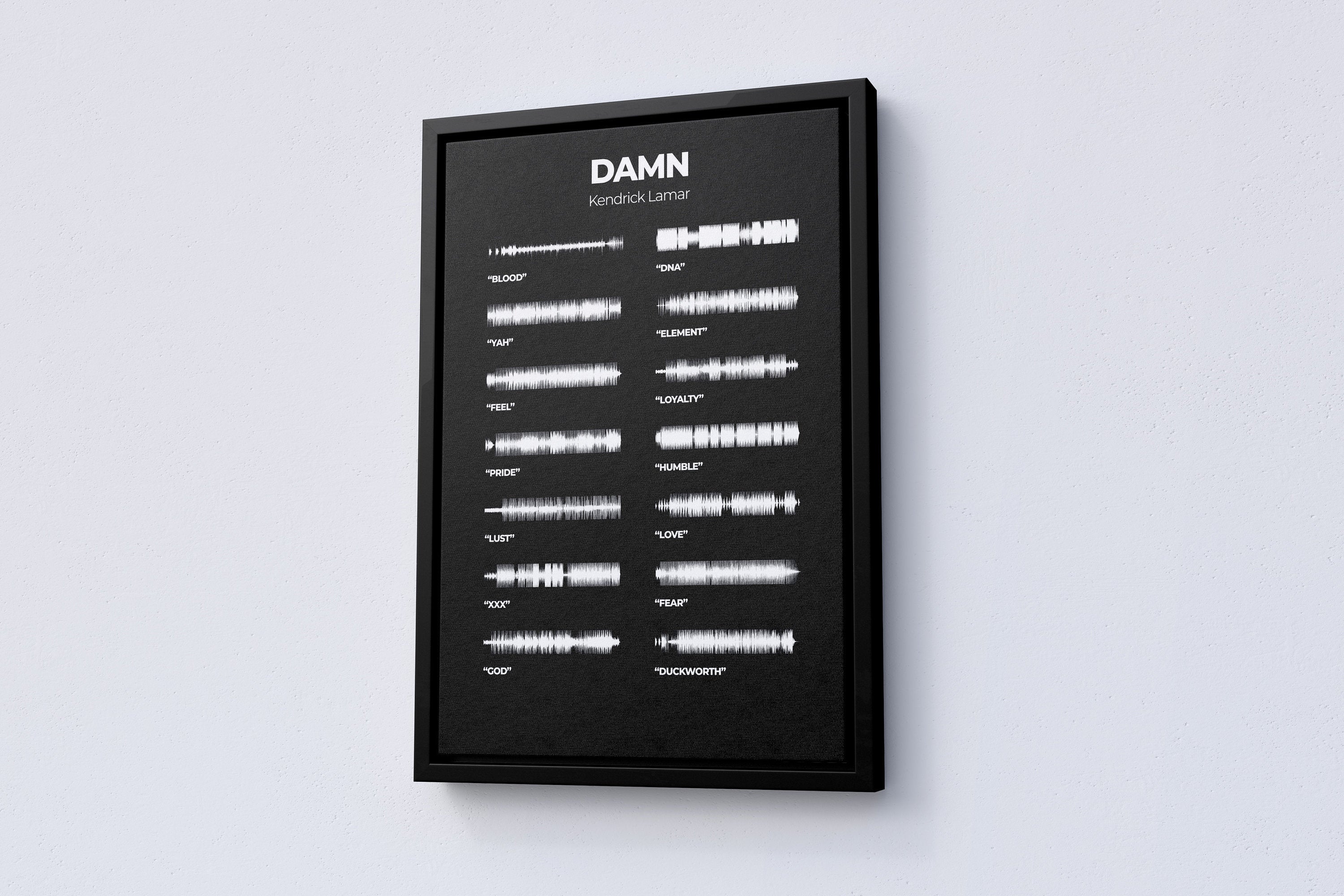 Kendrick Lamar DAMN Album Canvas Poster