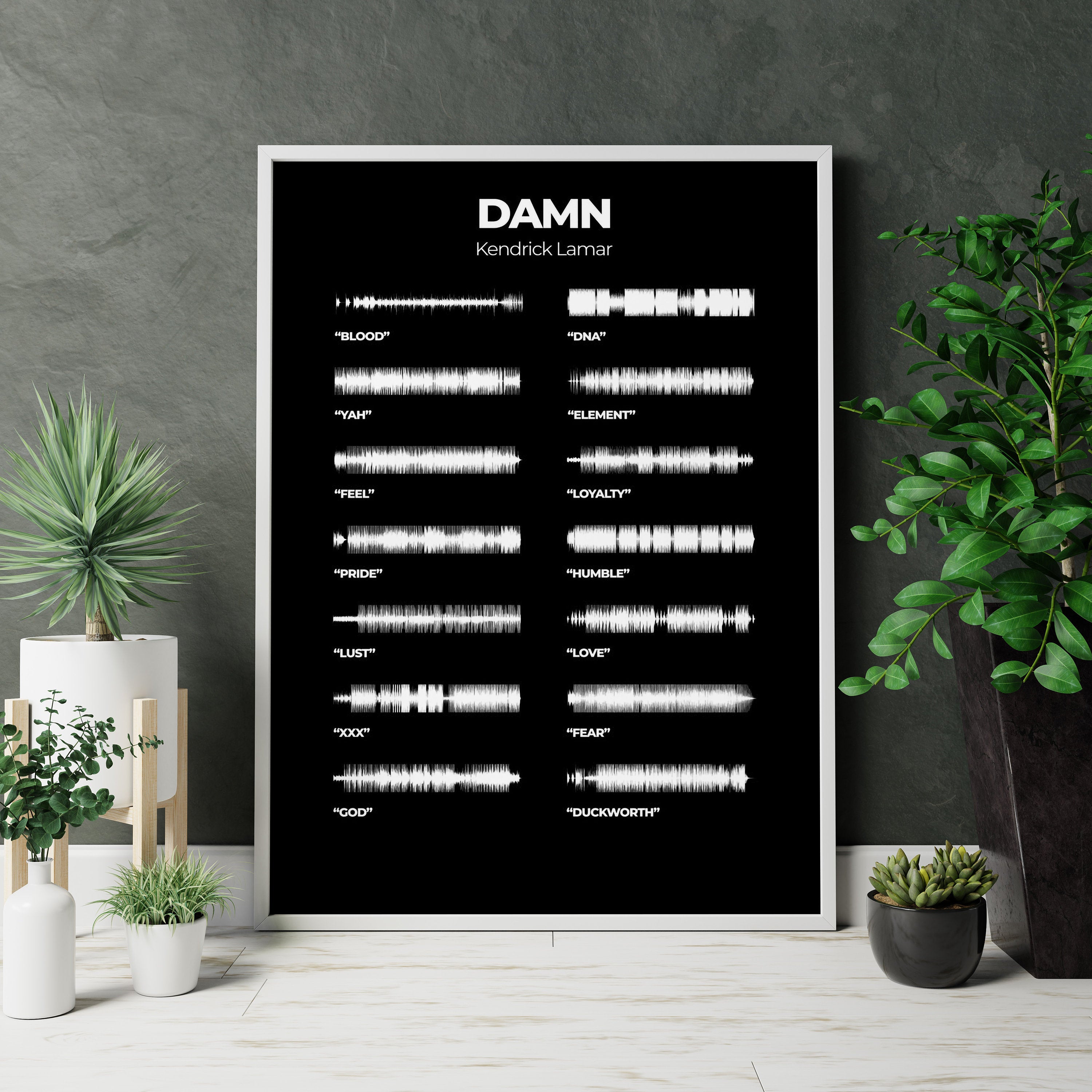 Kendrick Lamar DAMN Album Canvas Poster