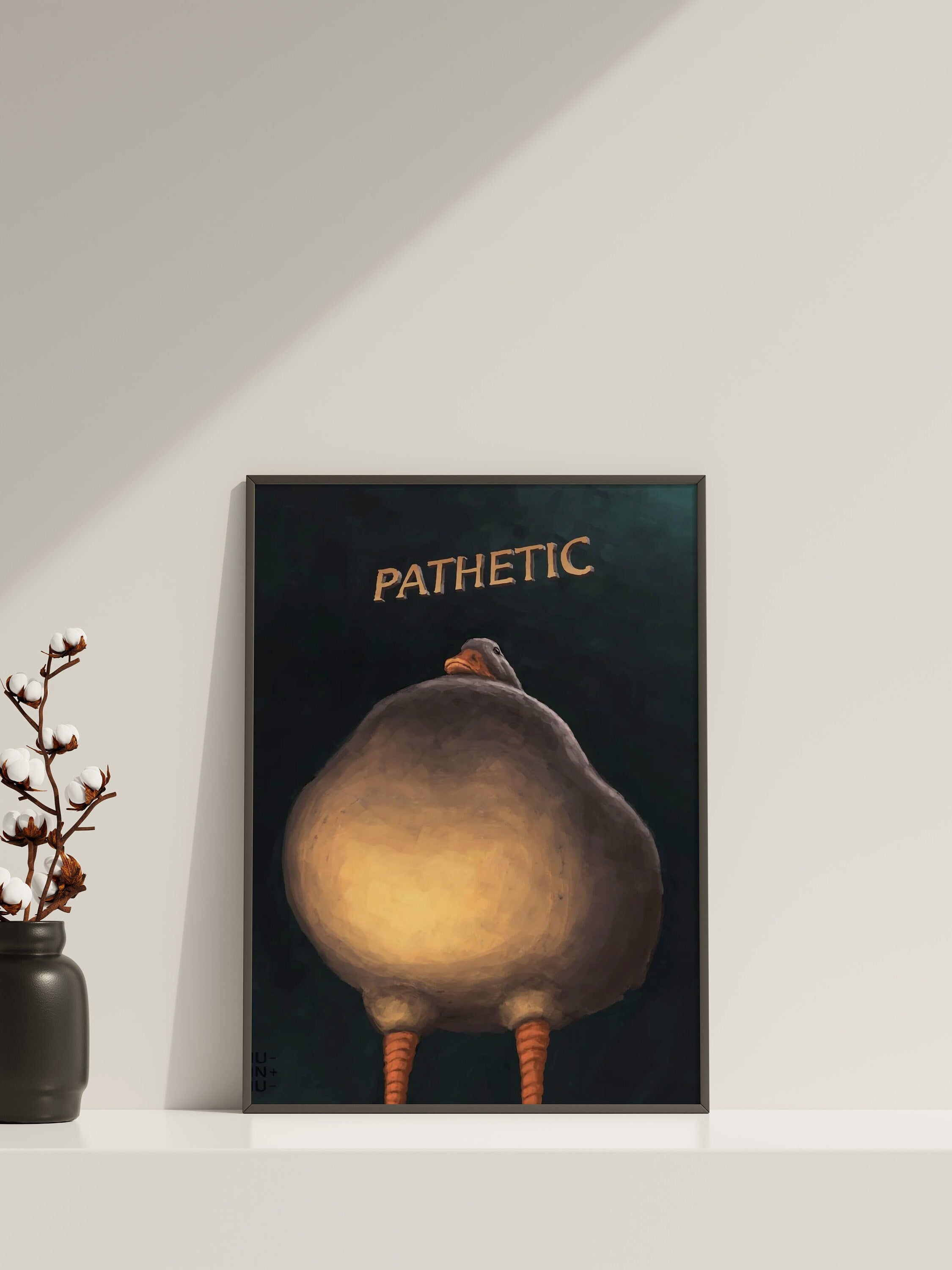 Pathetic Duck Canvas Wall Art