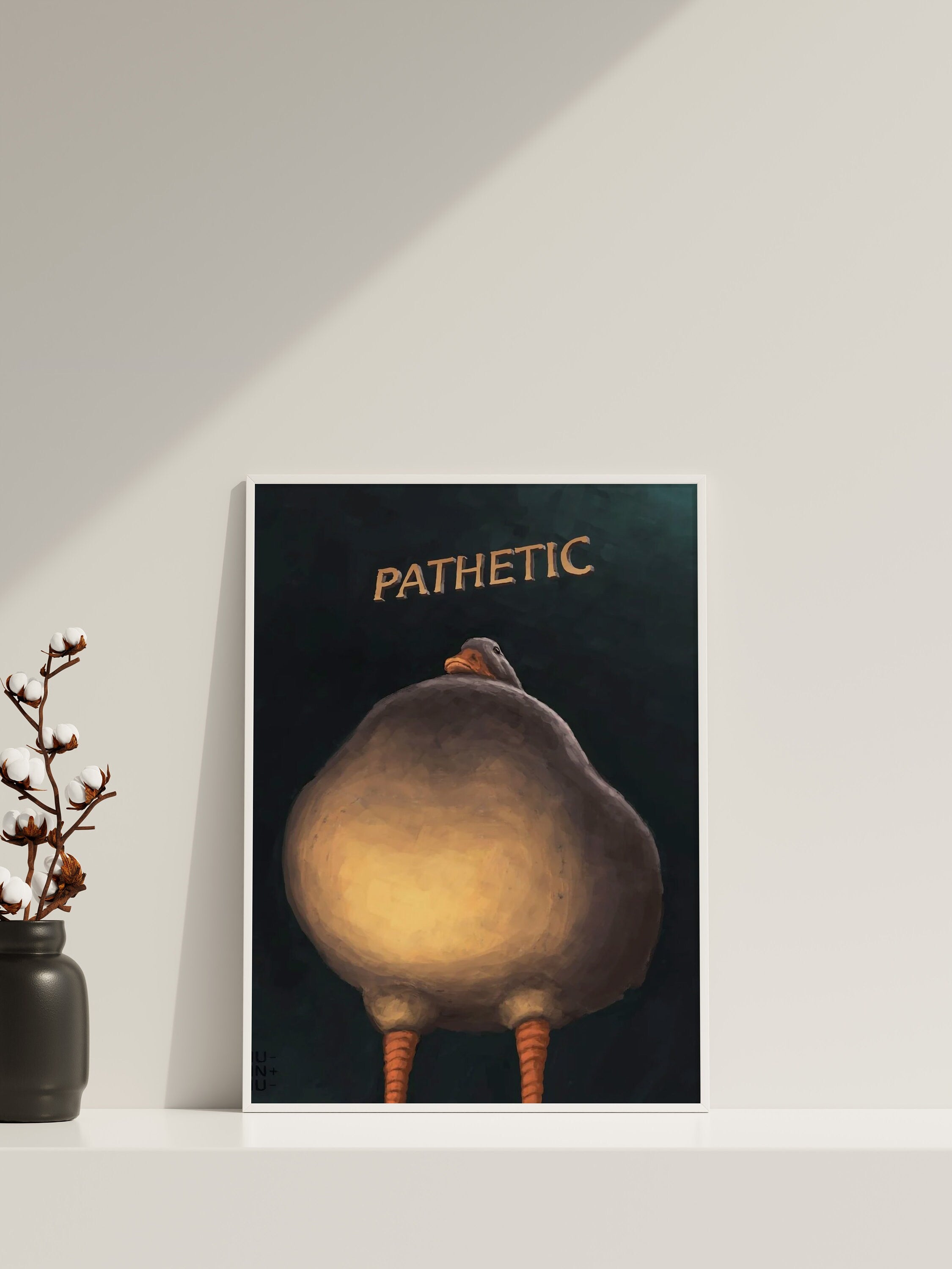 Pathetic Duck Canvas Wall Art