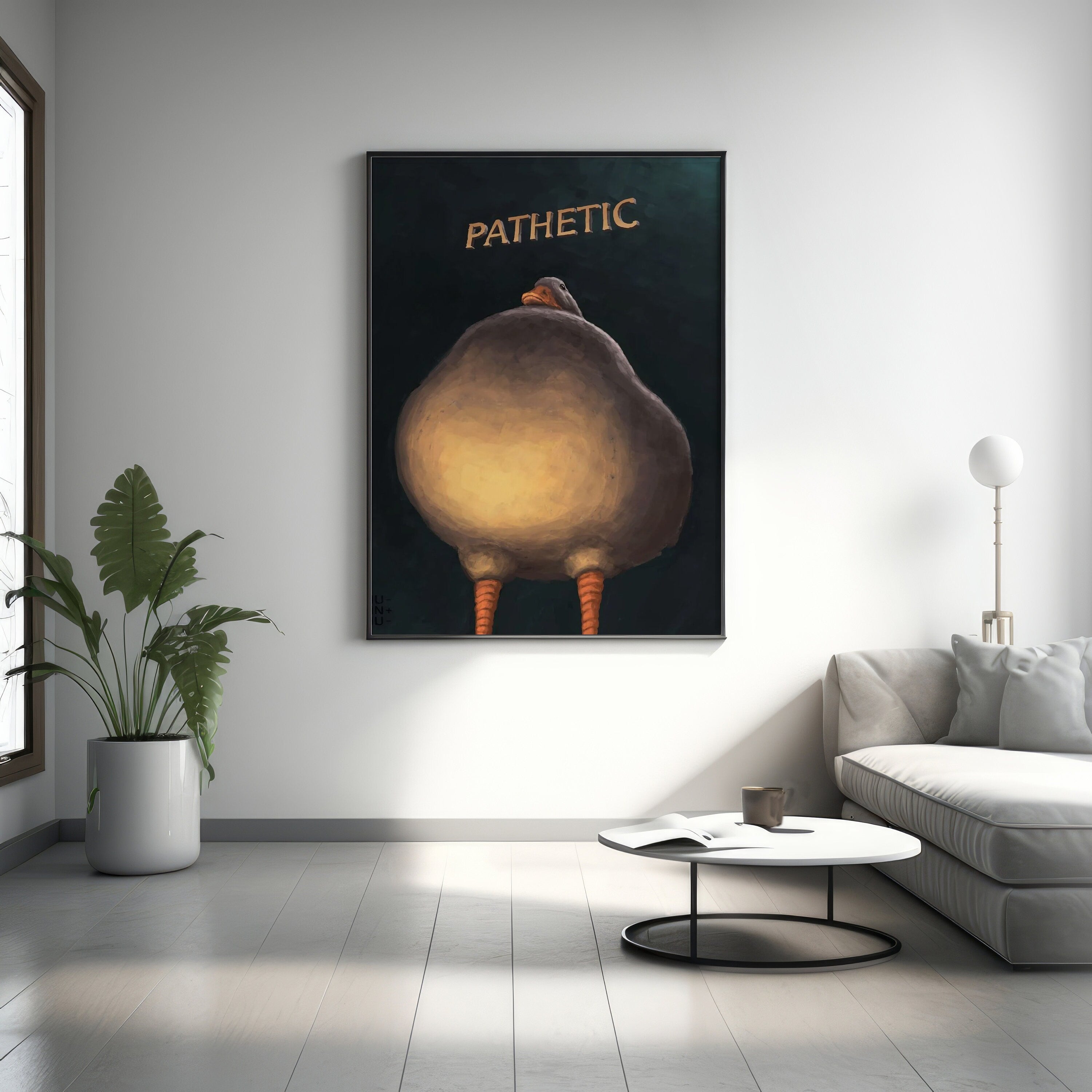 Pathetic Duck Canvas Wall Art