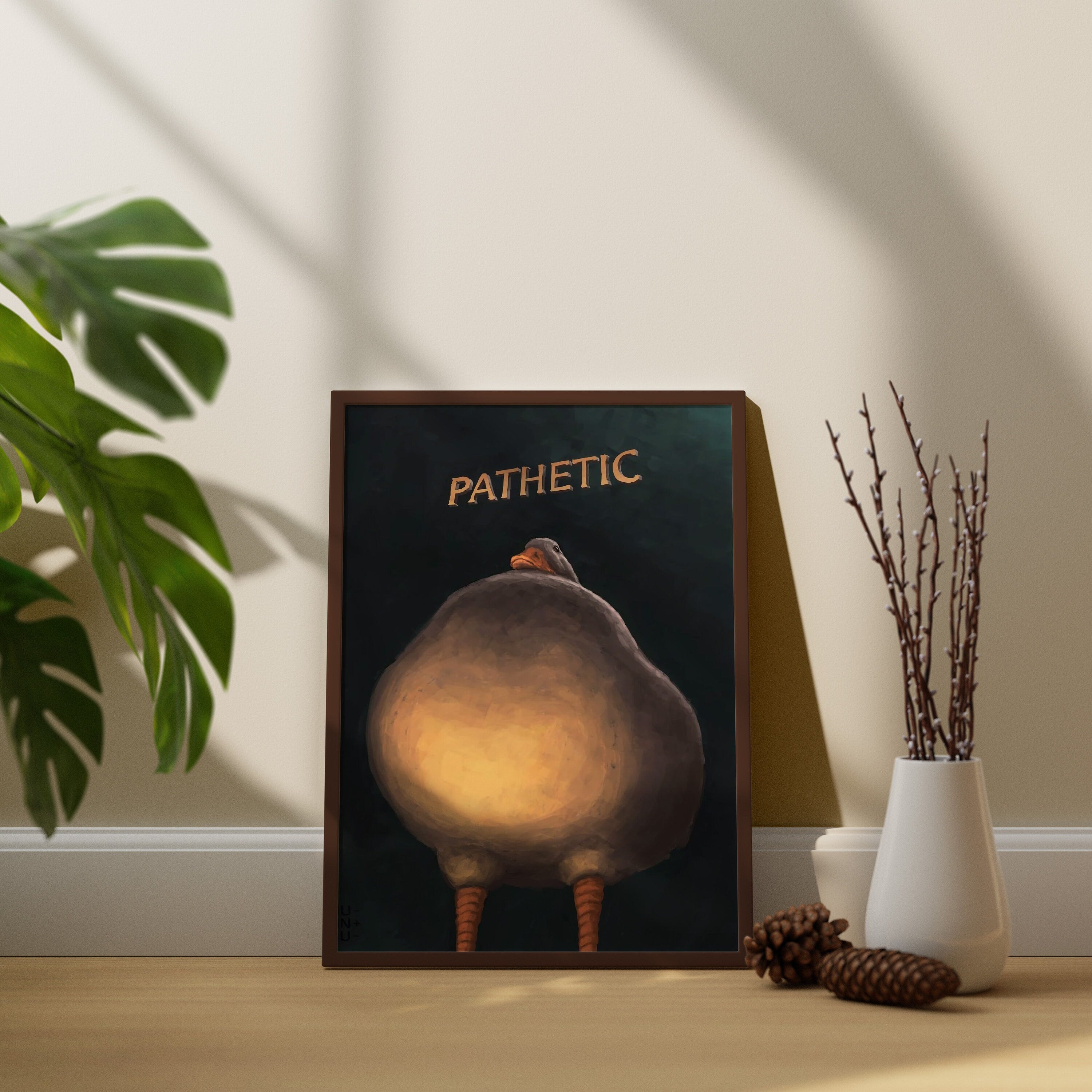 Pathetic Duck Canvas Wall Art