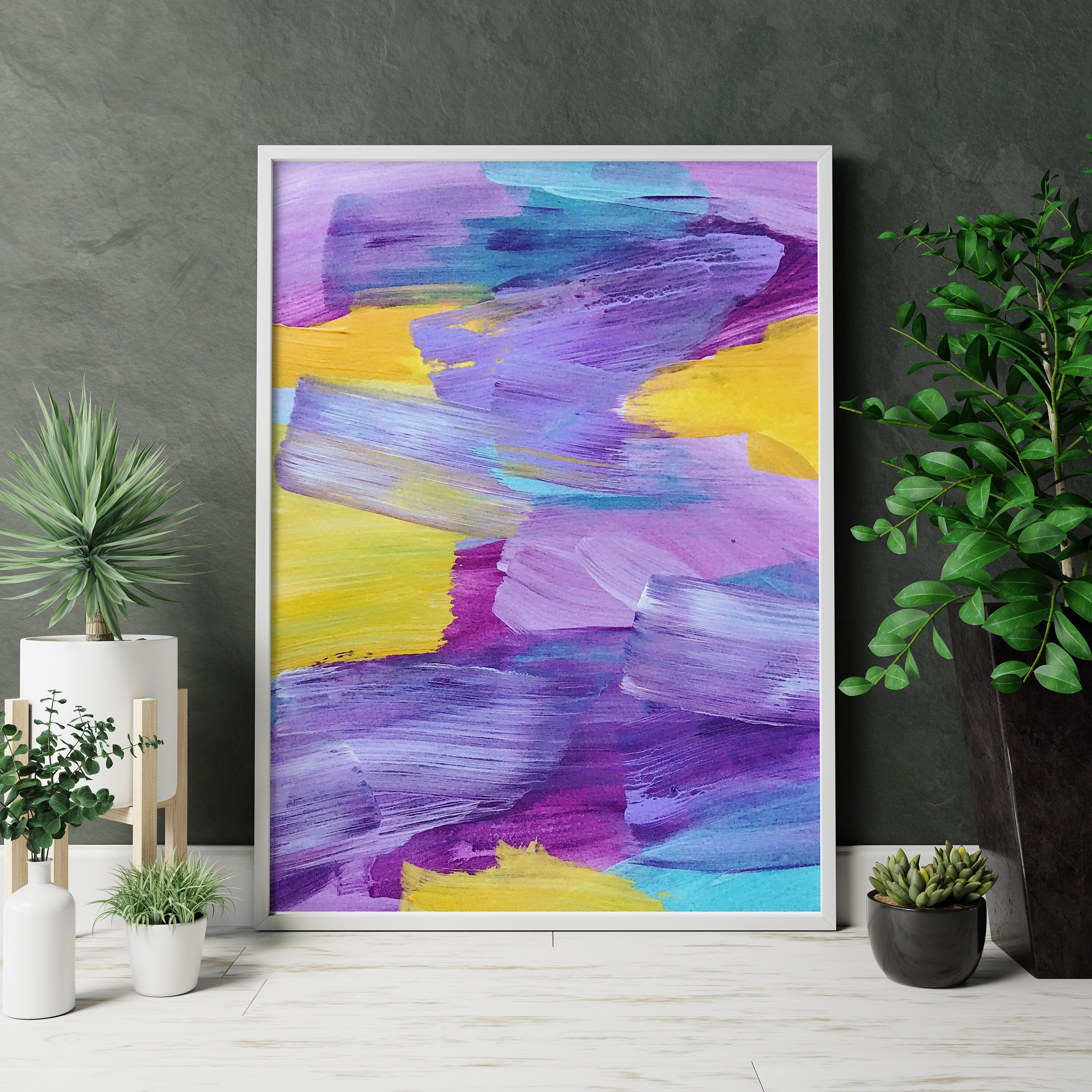 Abstract Boho Canvas  Wall Art