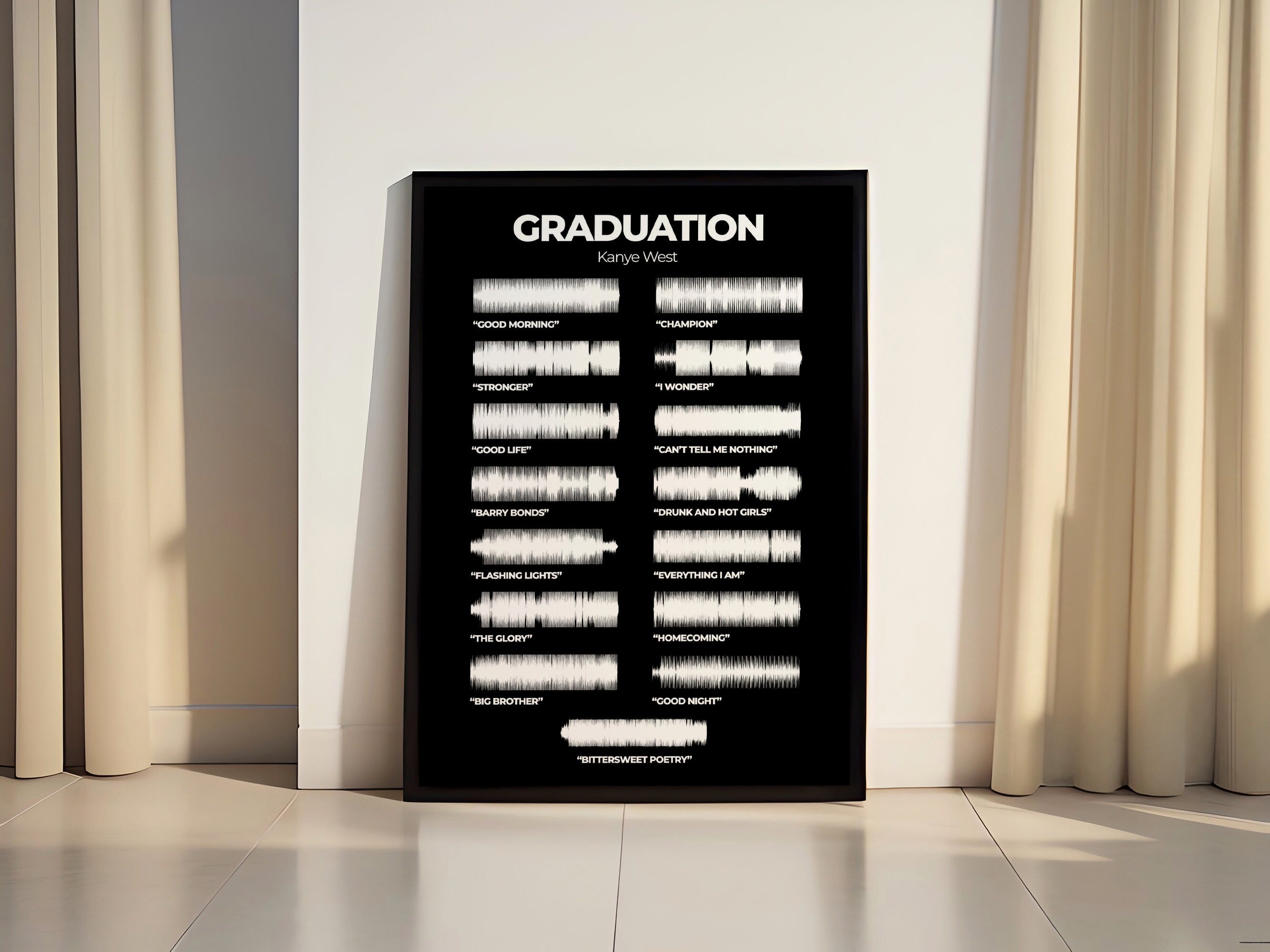 Kanye West Graduation Album Voice Canvas Print