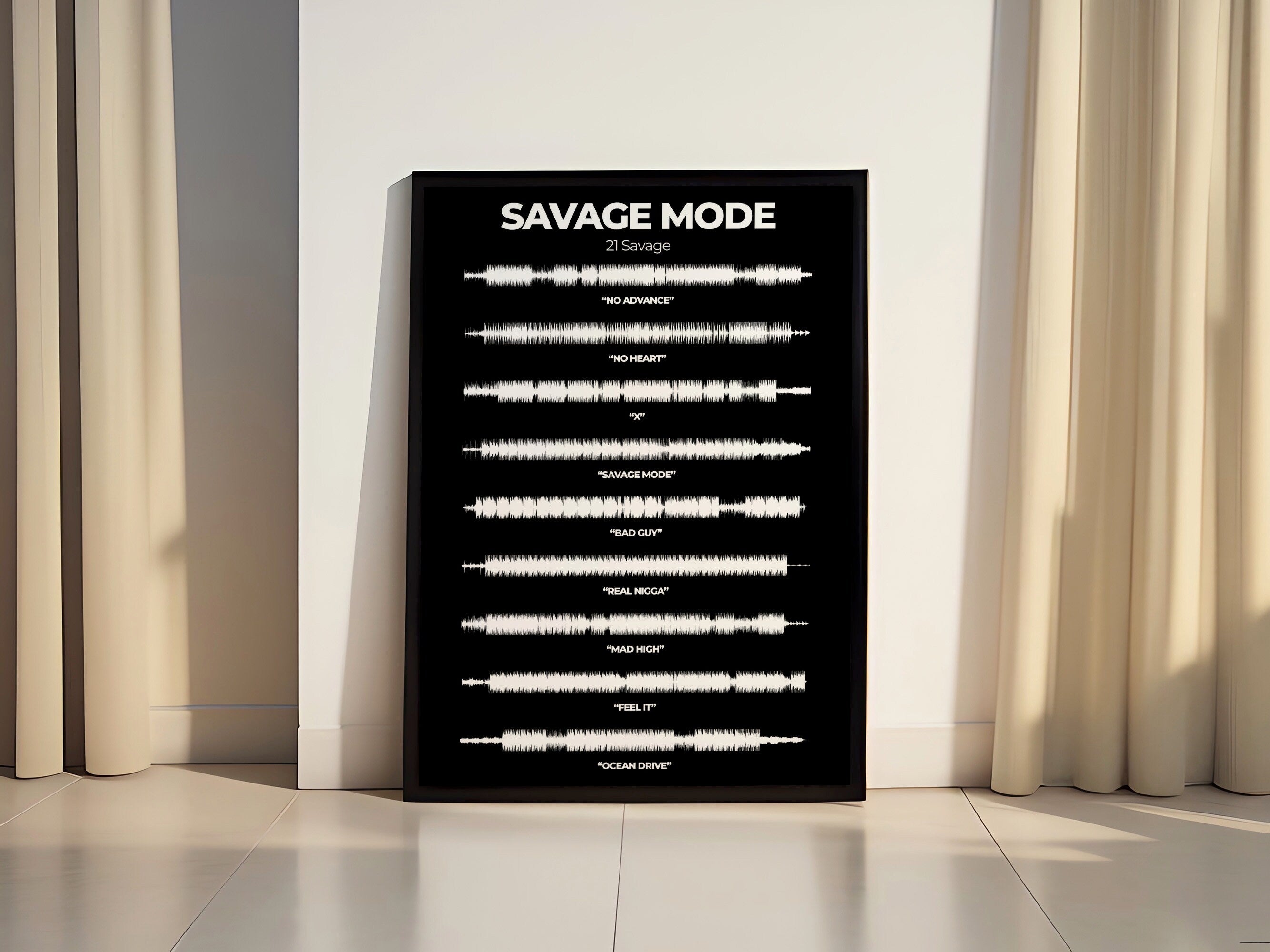 21 Savage Mode Album Canvas Poster