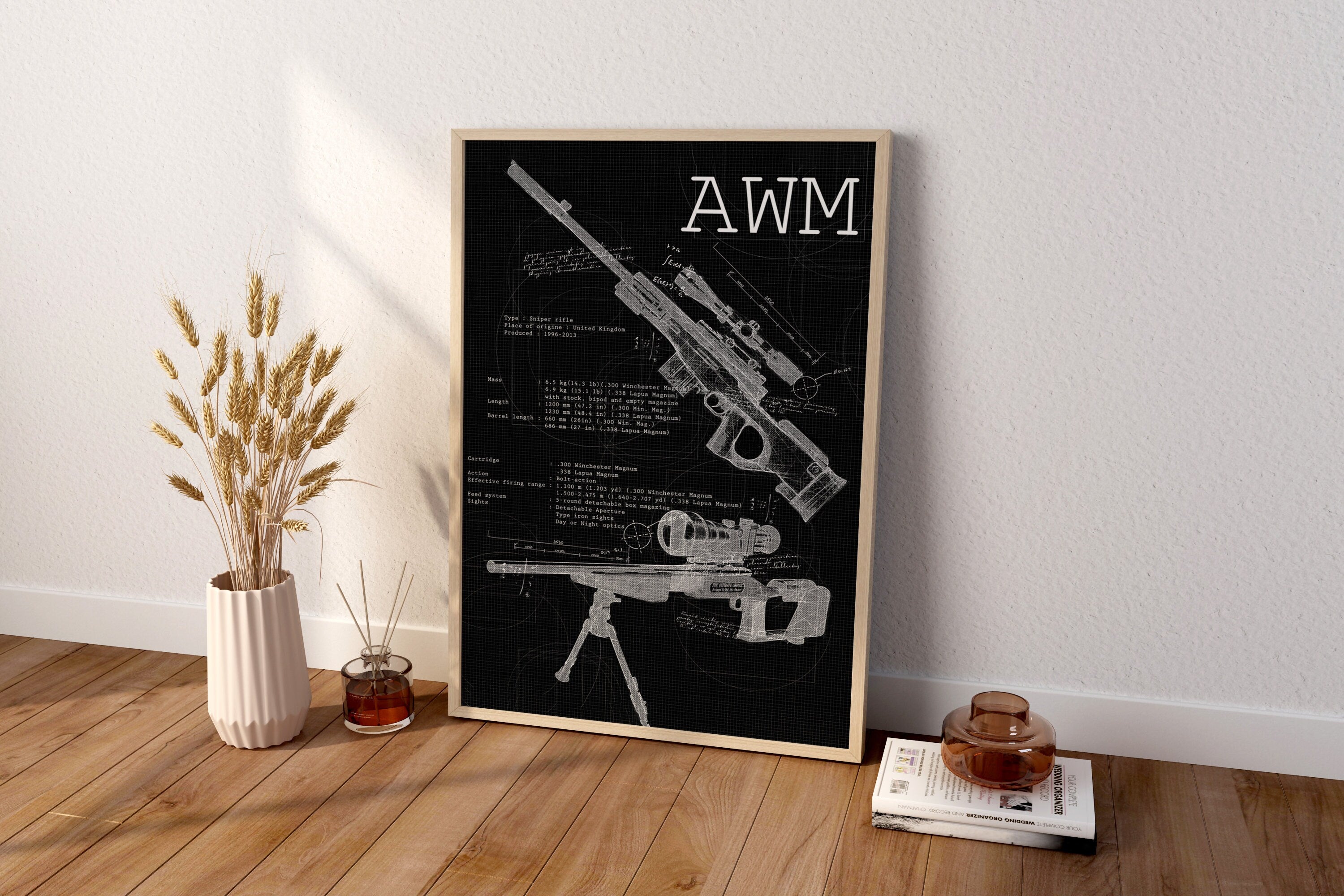 AWM Blueprint Canvas Poster