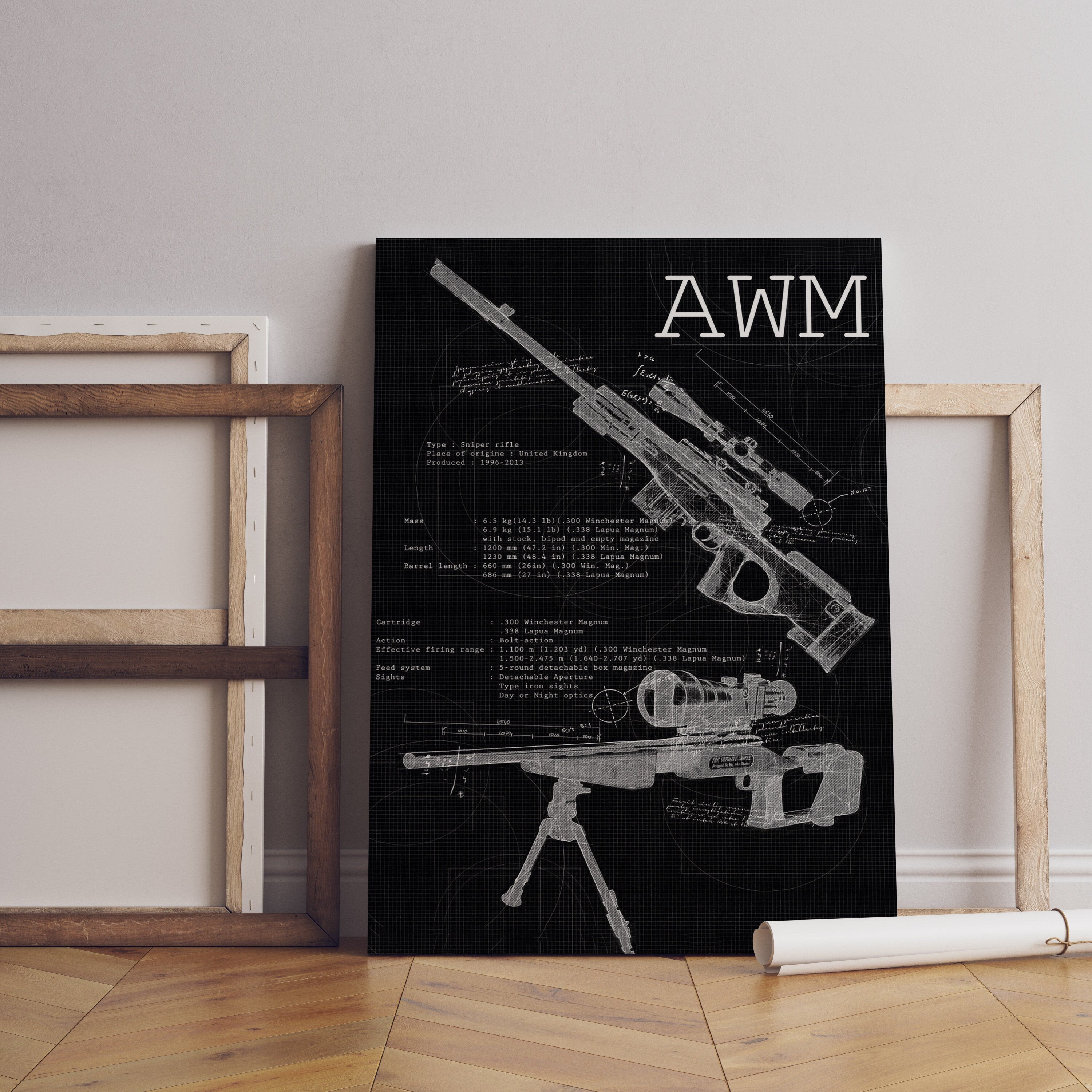 AWM Blueprint Canvas Poster