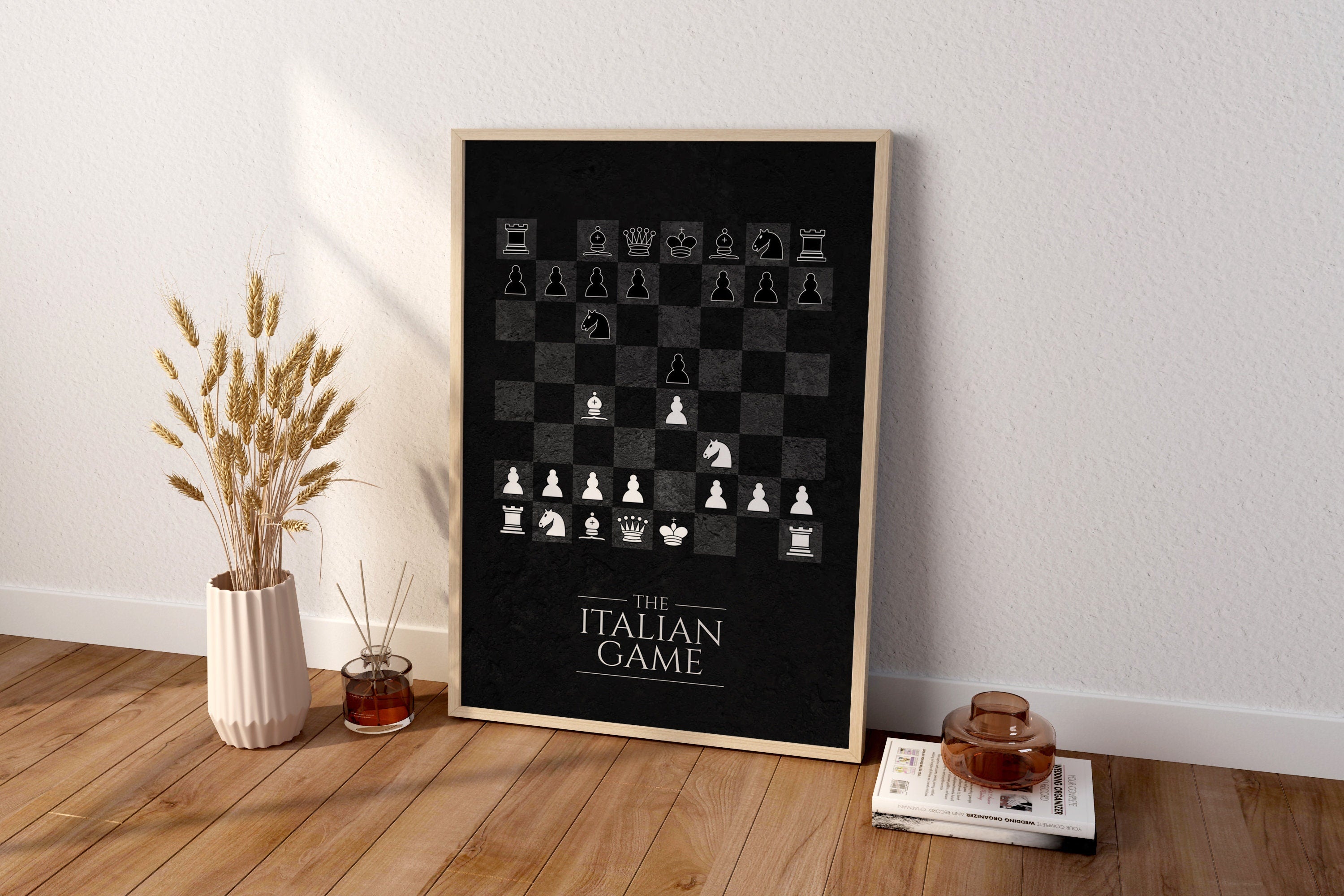 Chess Blueprint Canvas Poster