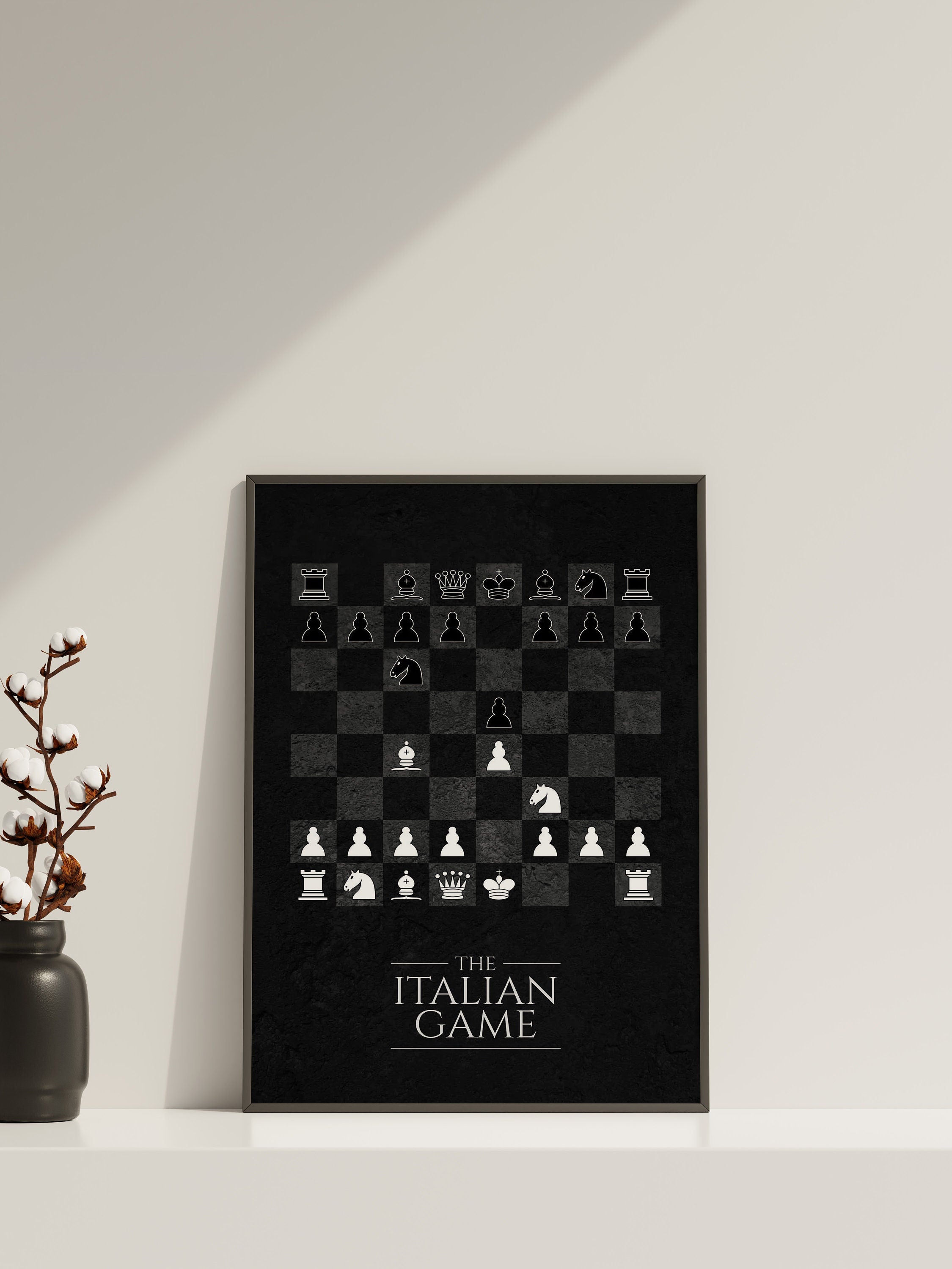 Chess Blueprint Canvas Poster