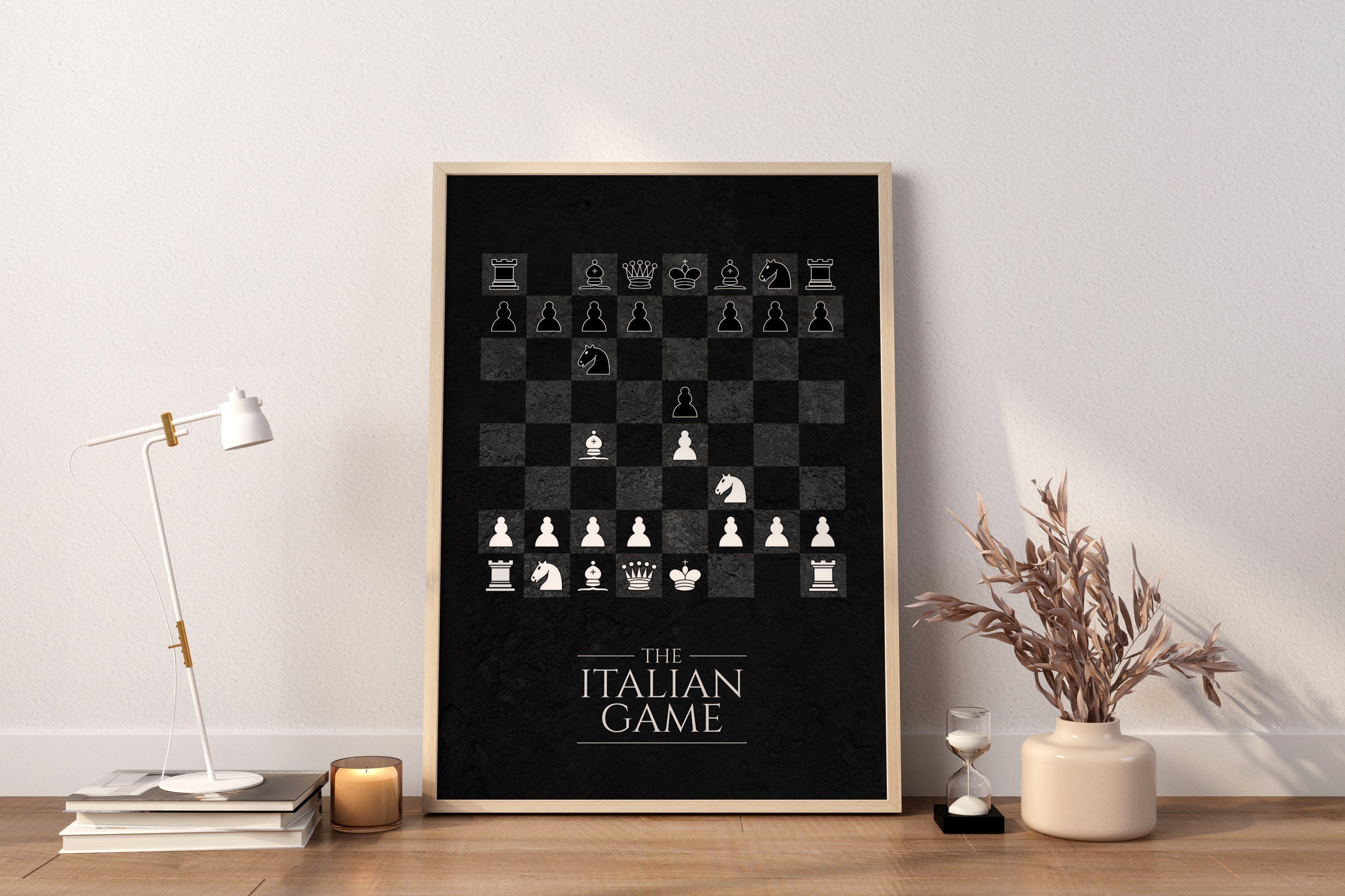 Chess Blueprint Canvas Poster