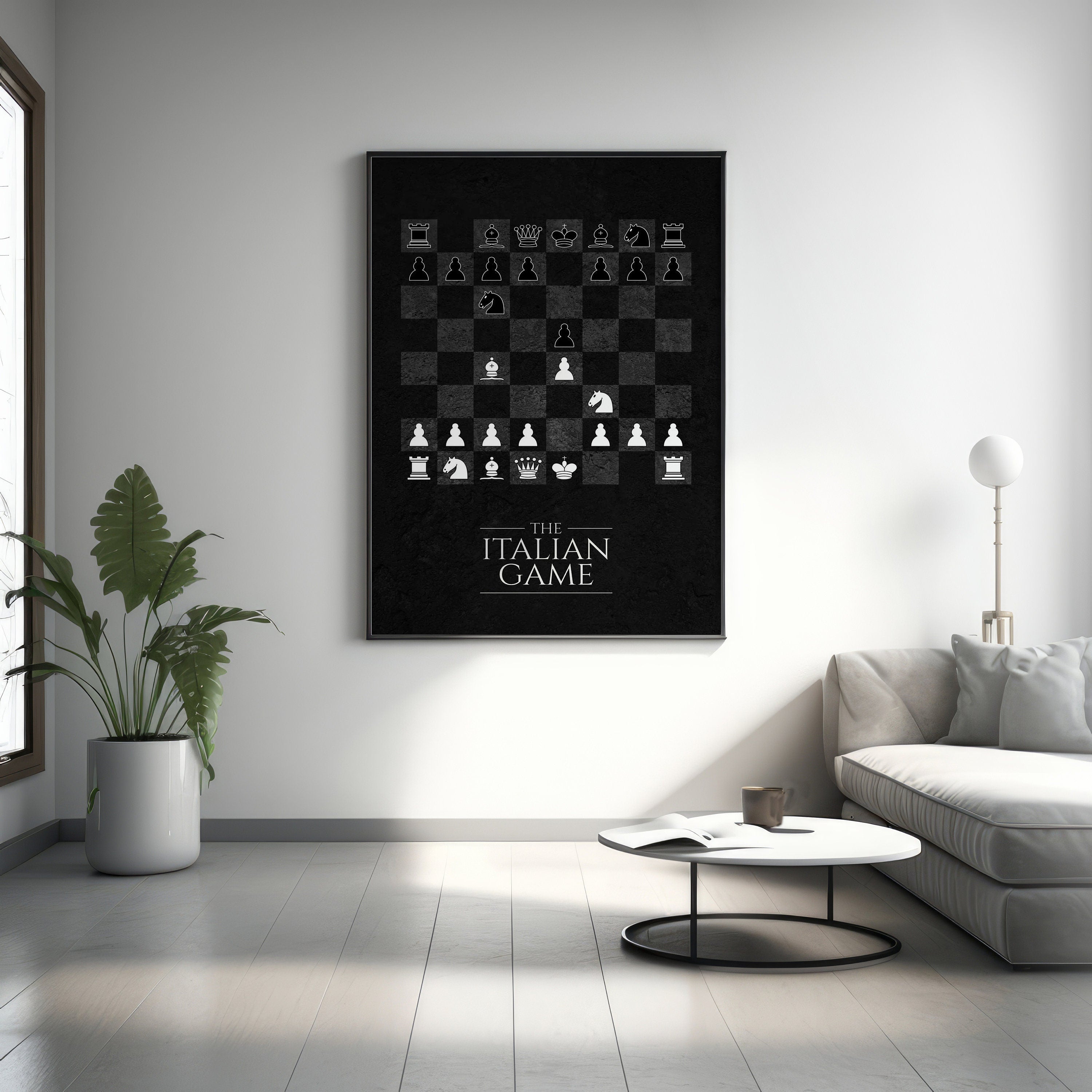 Chess Blueprint Canvas Poster