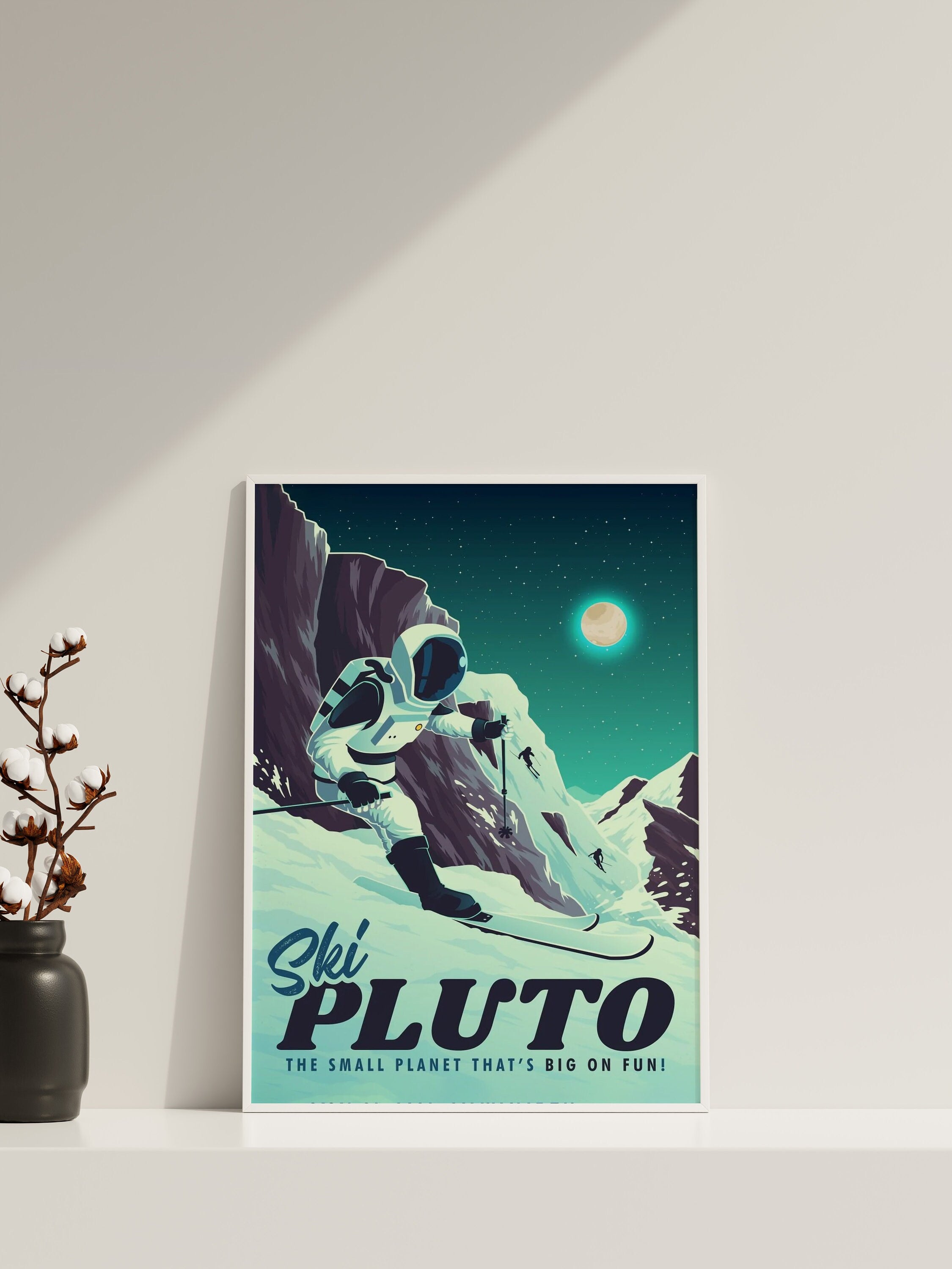 Retro Pluto Canvas Wall Art