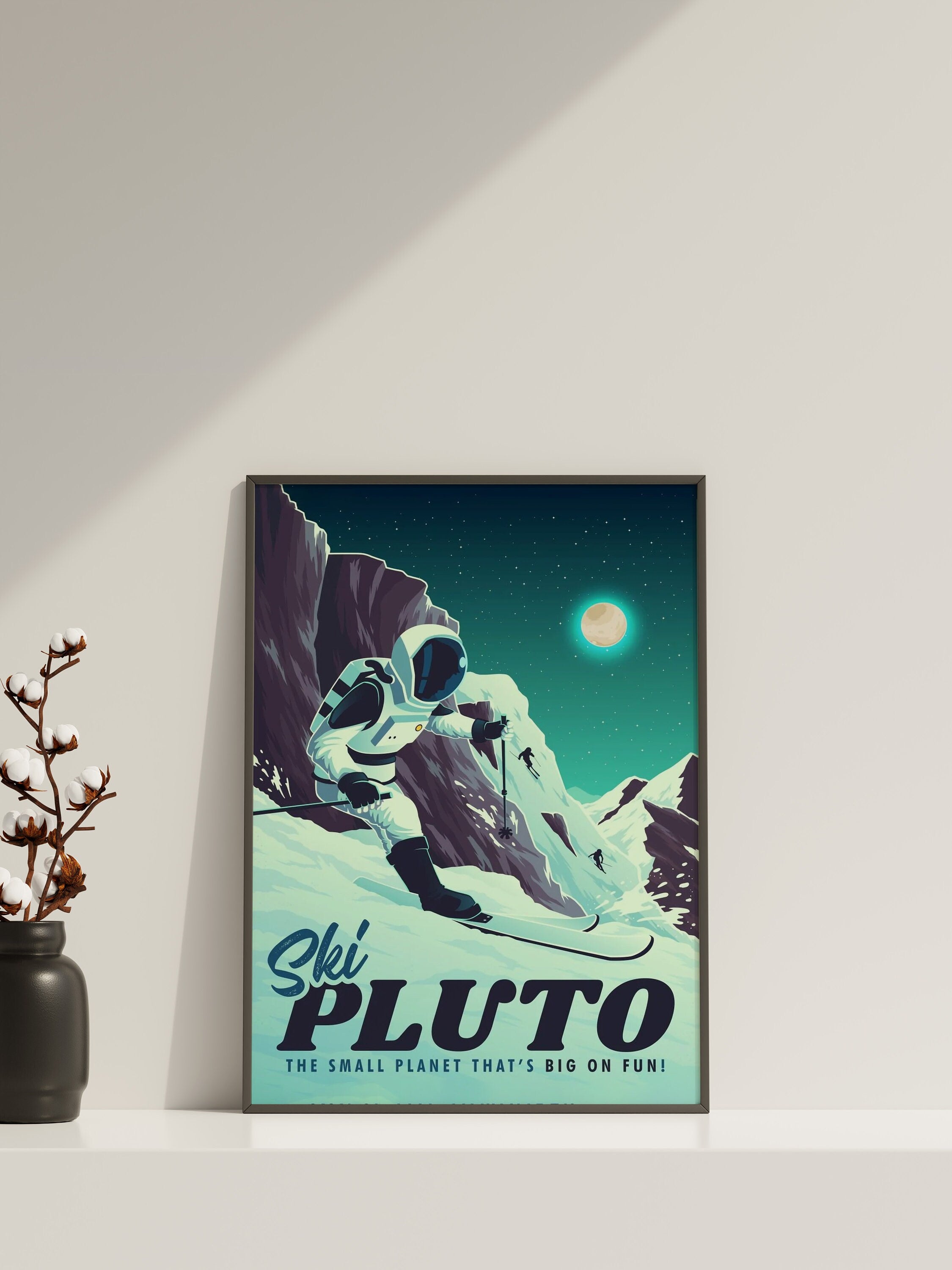 Retro Pluto Canvas Wall Art