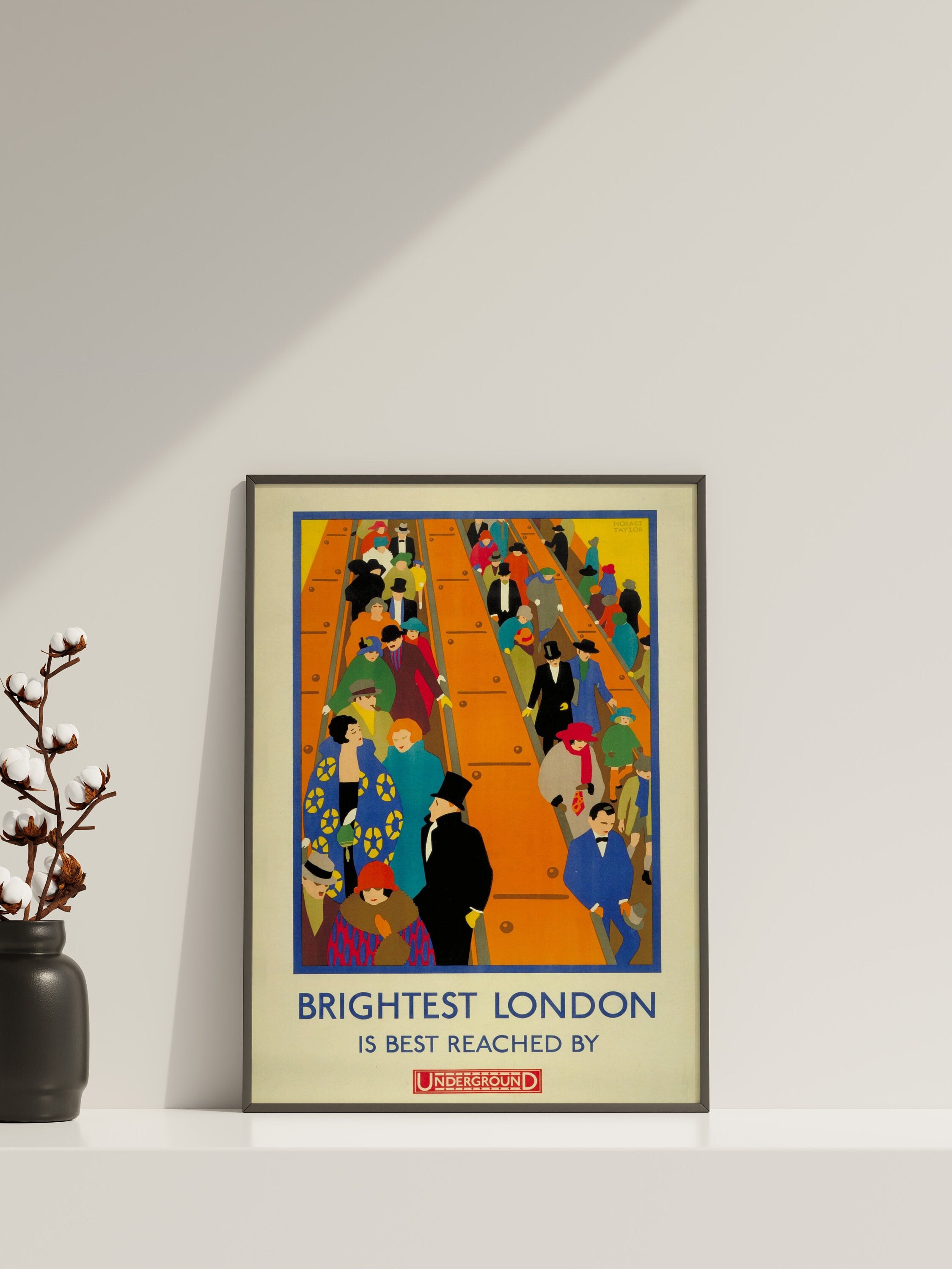 Brightest London is best Reached by Underground Canvas Wall Art