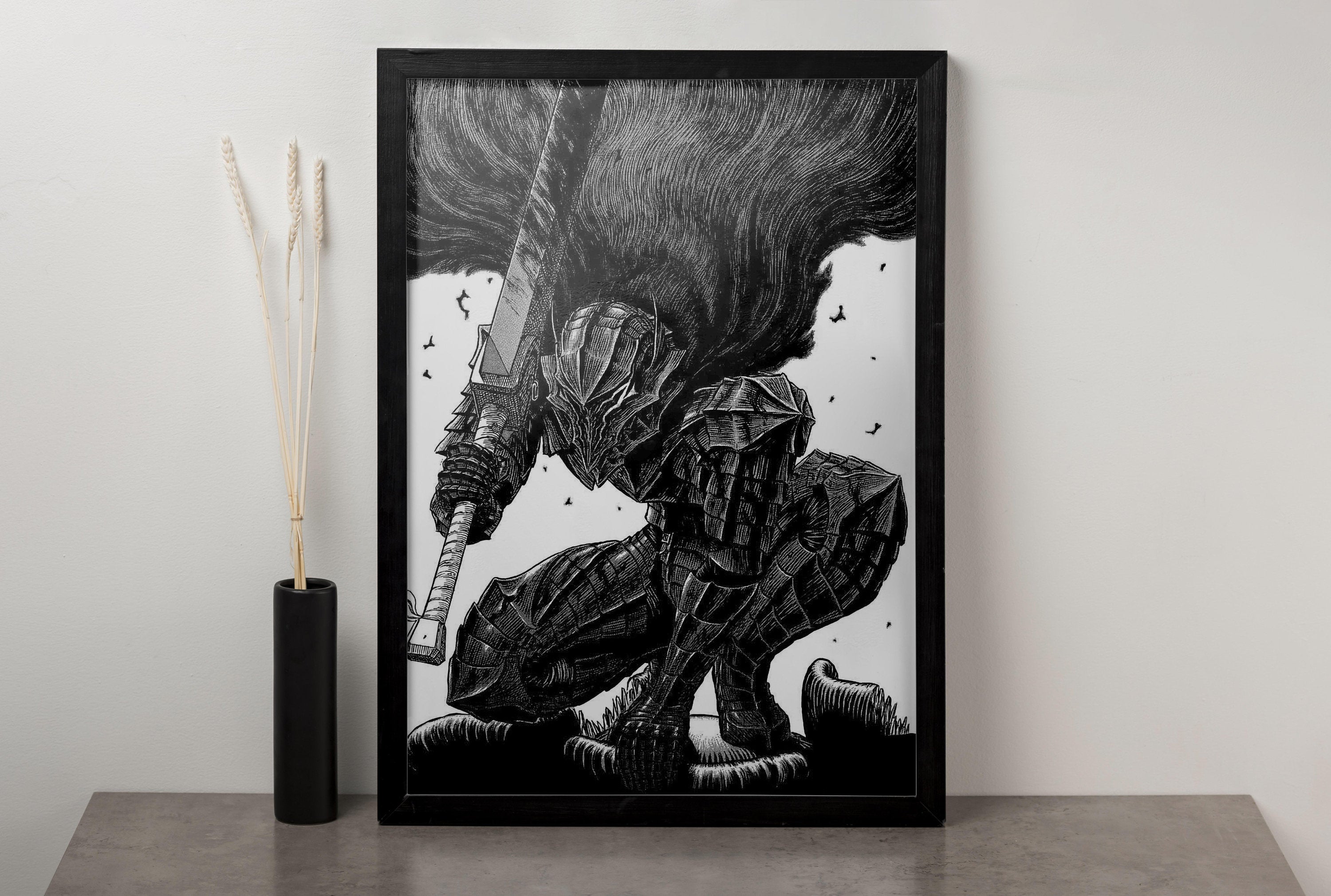 Anime Berserk Guts Canvas Wall Art