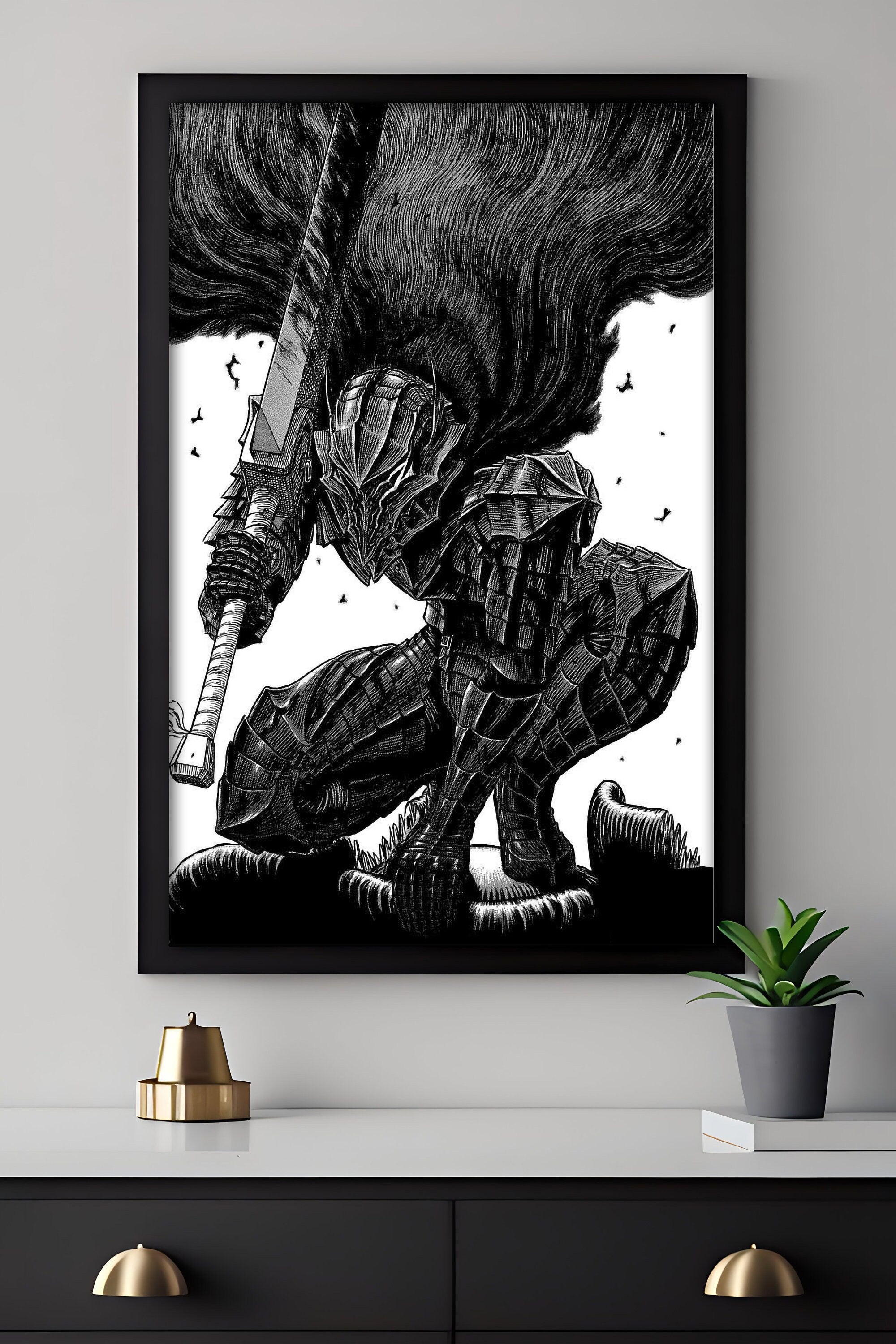 Anime Berserk Guts Canvas Wall Art