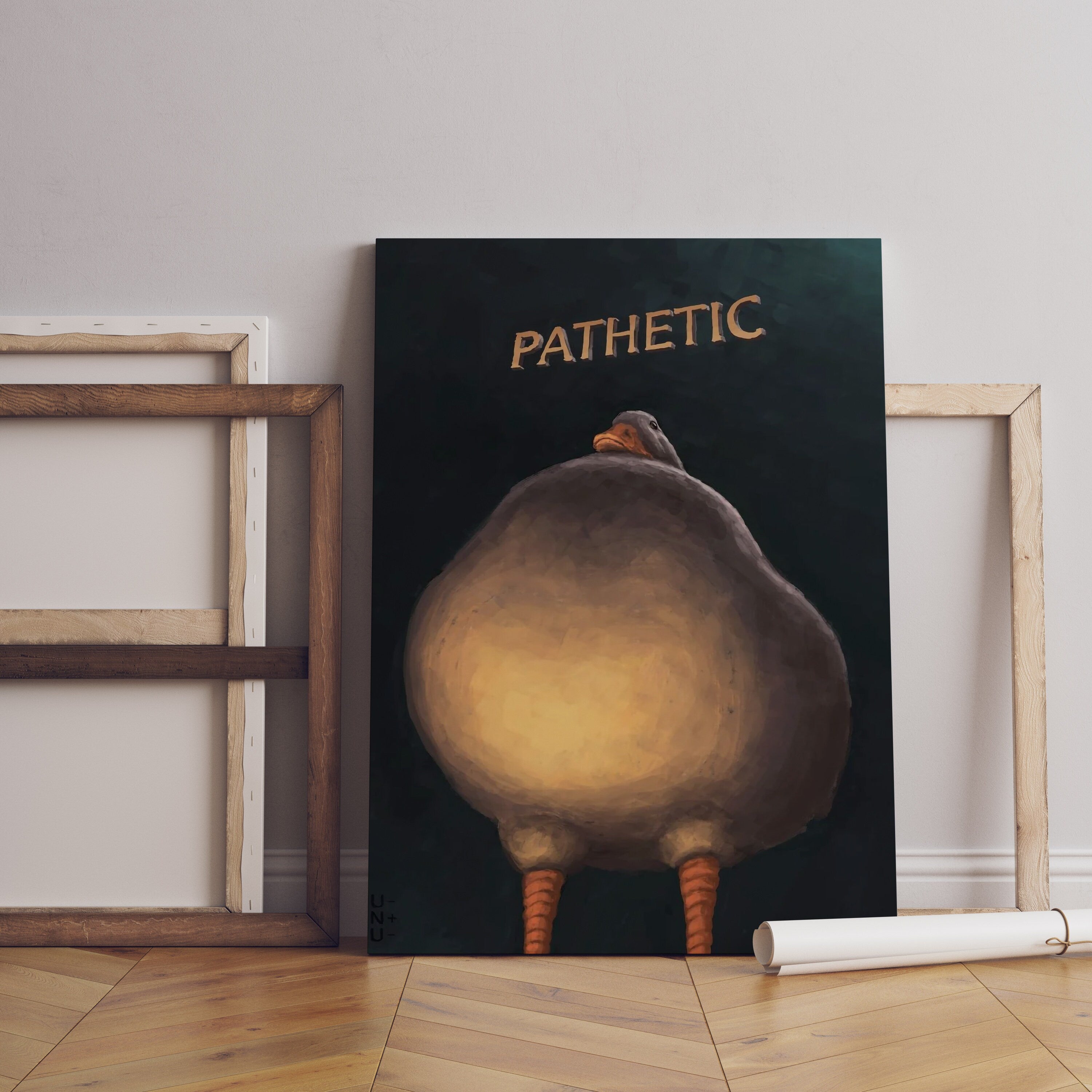 Pathetic Duck Canvas Wall Art