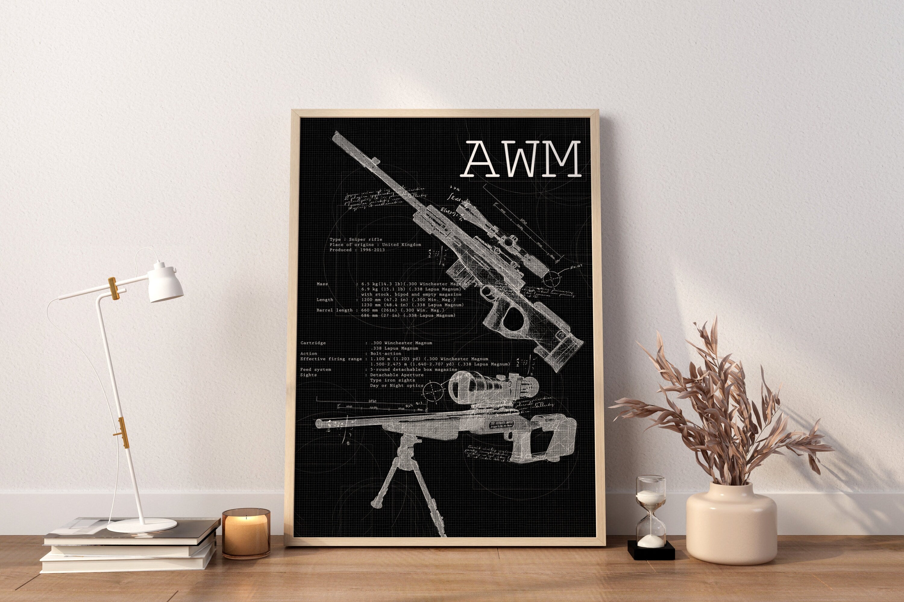 AWM Blueprint Canvas Poster