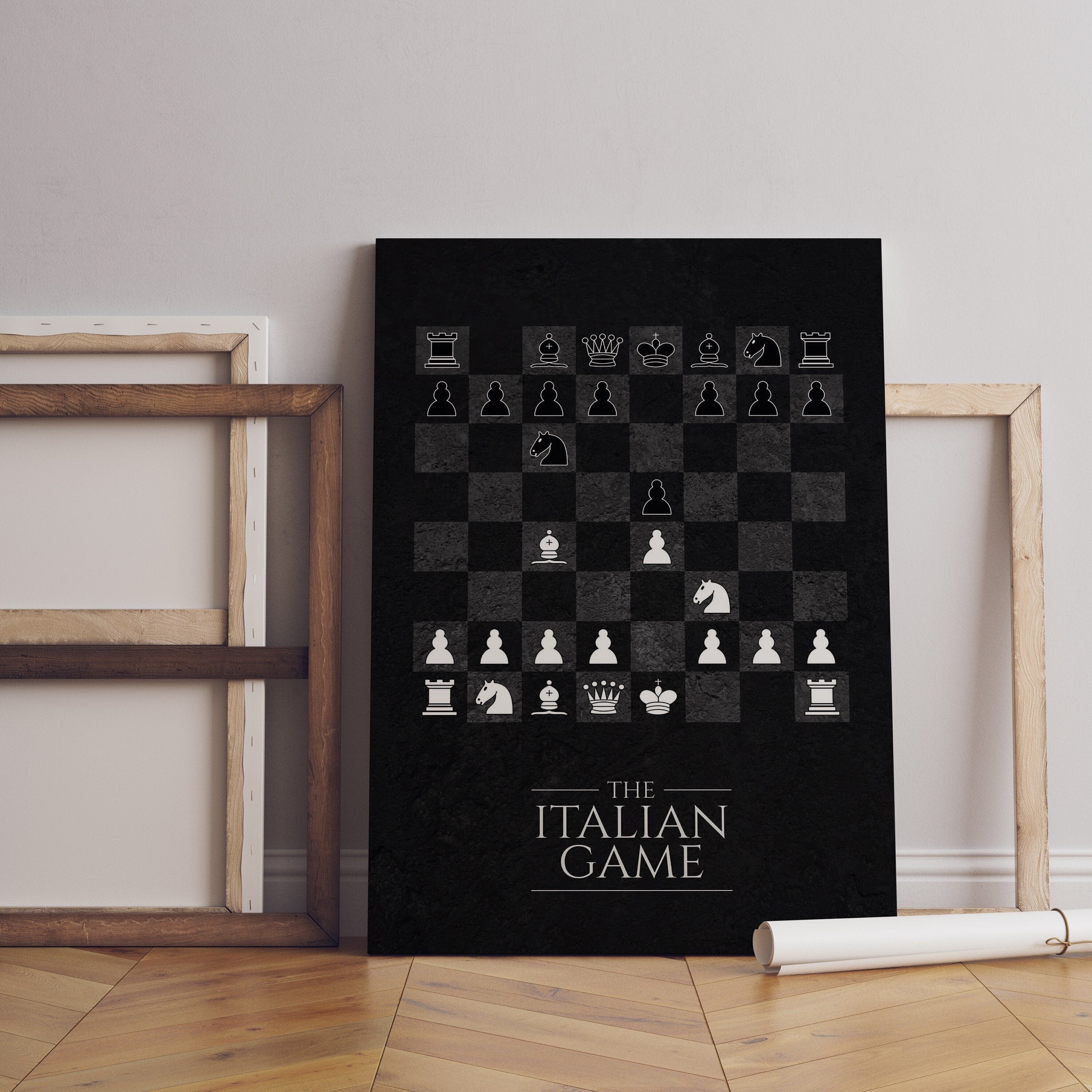 Chess Blueprint Canvas Poster