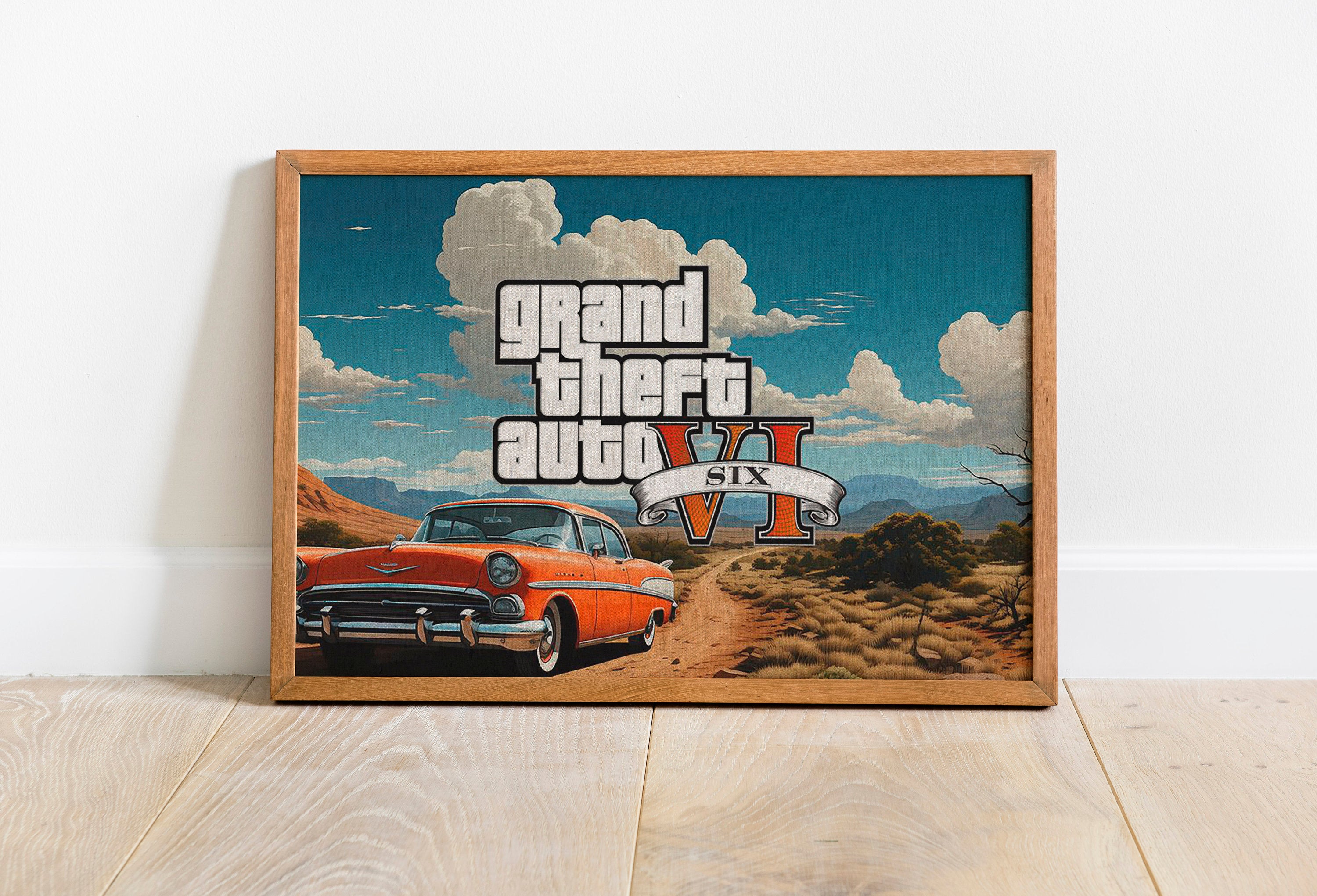 Grand Theft Auto 6 Game Canvas Poster