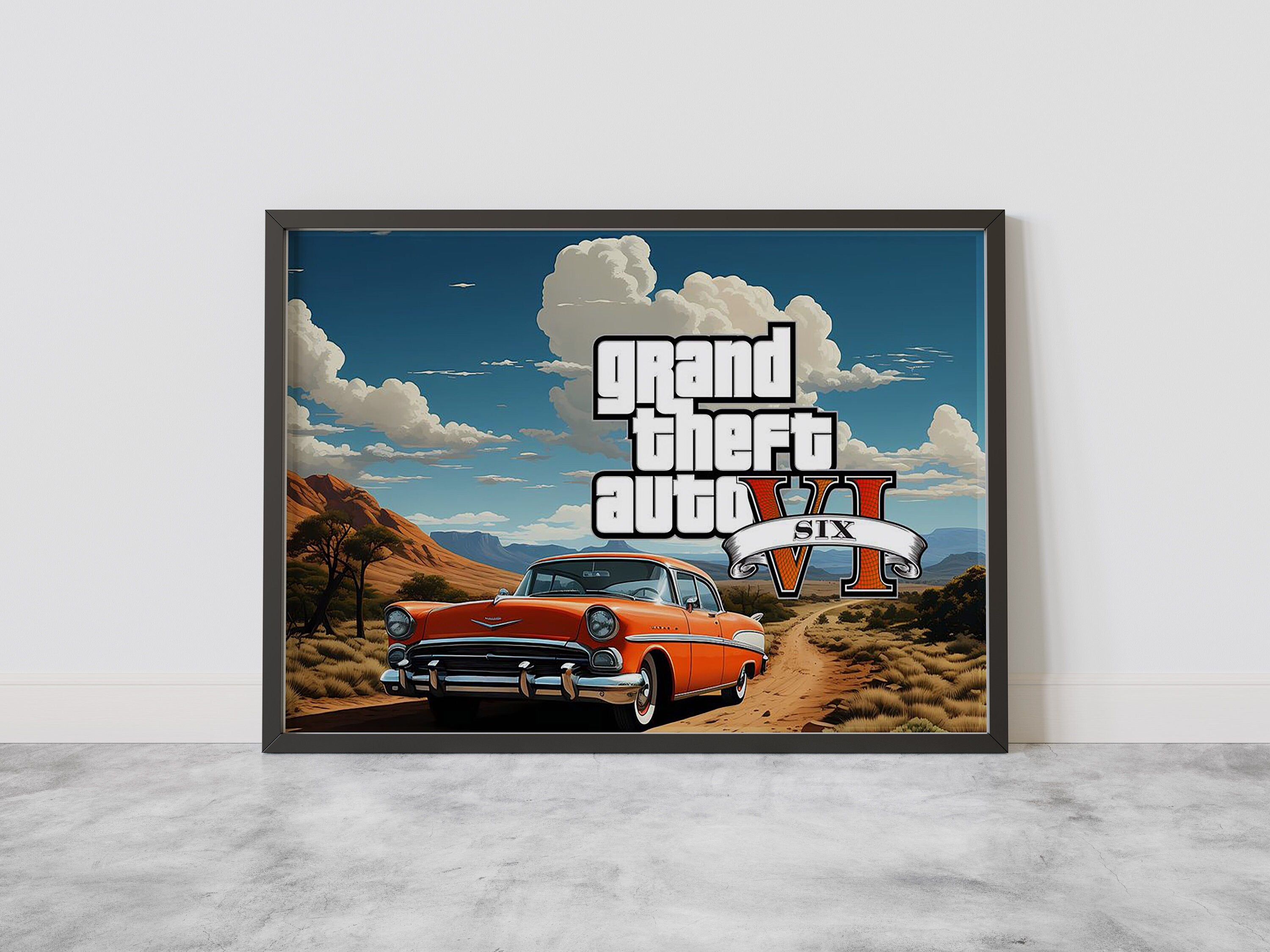 Grand Theft Auto 6 Game Canvas Poster