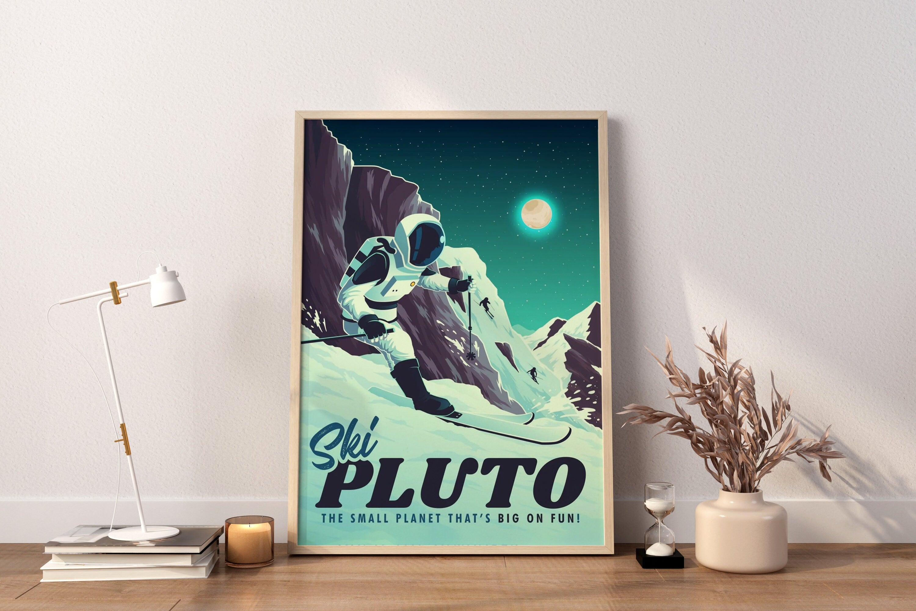 Retro Pluto Canvas Wall Art