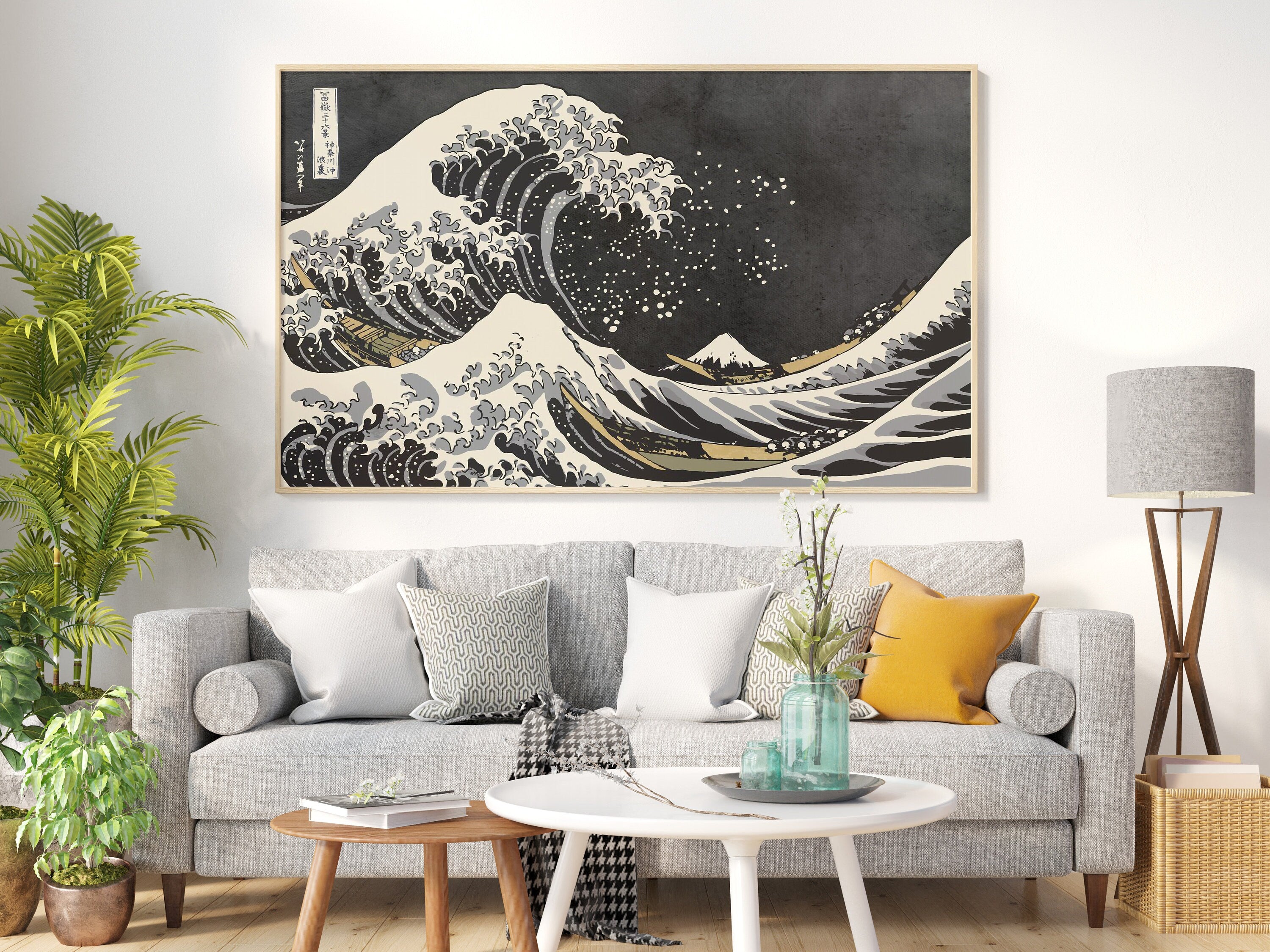 The Black Wave Of Kanagawa Canvas Wall Art